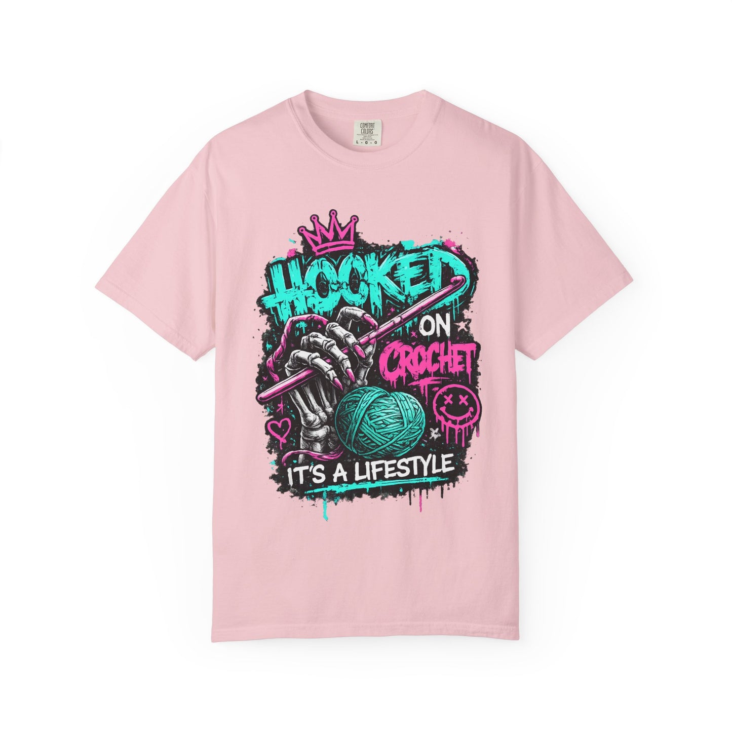Hooked on Crochet T-Shirt — "It's a Lifestyle" Graphic Tee for Crochet Lovers
