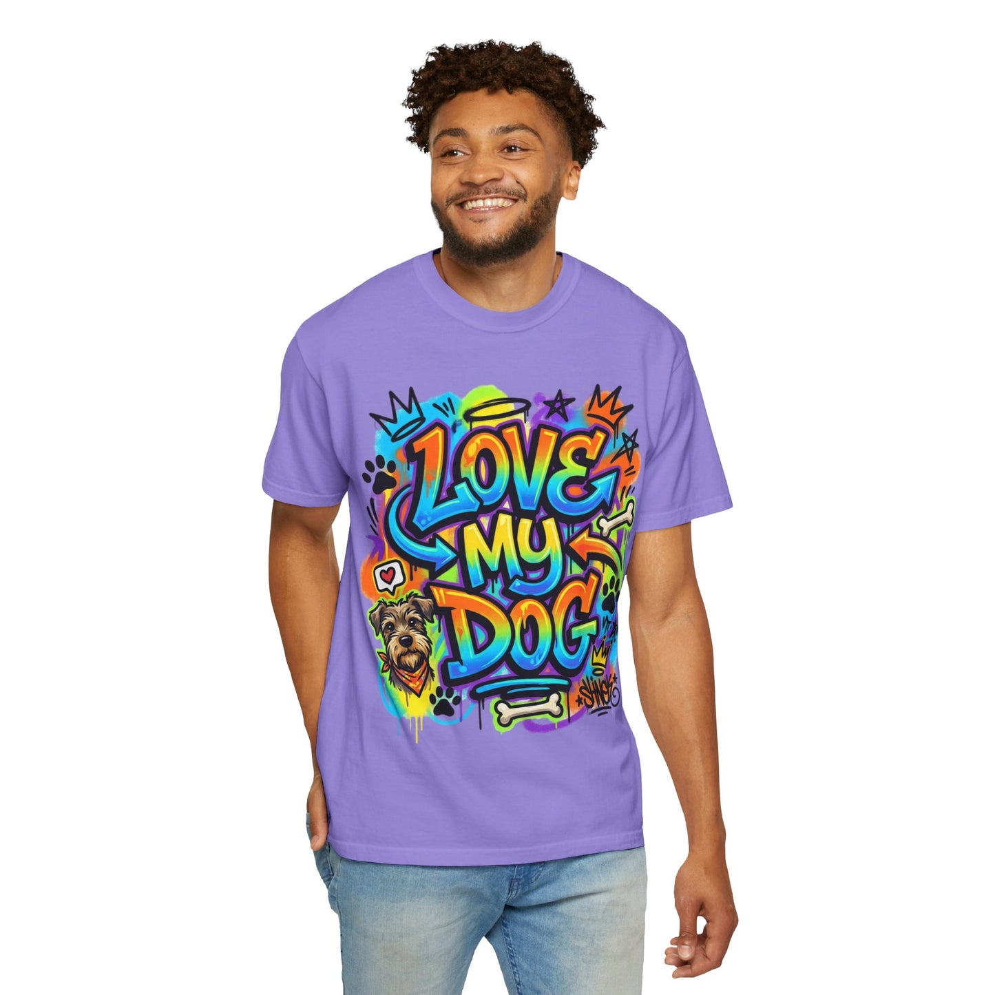 Love My Dog Graffiti T-Shirt