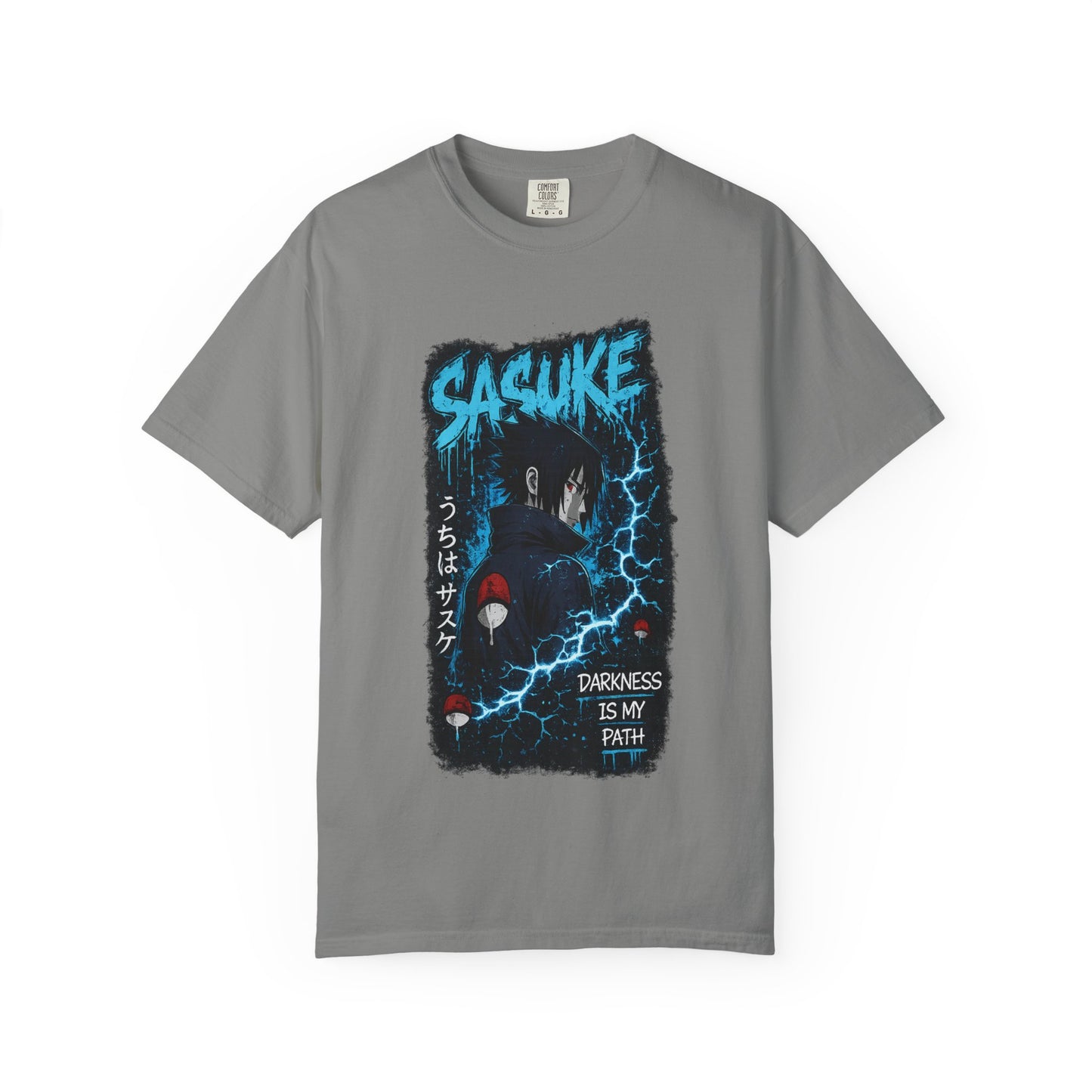 Sasuke Anime T-Shirt — "Darkness Is My Path" Graphic Tee