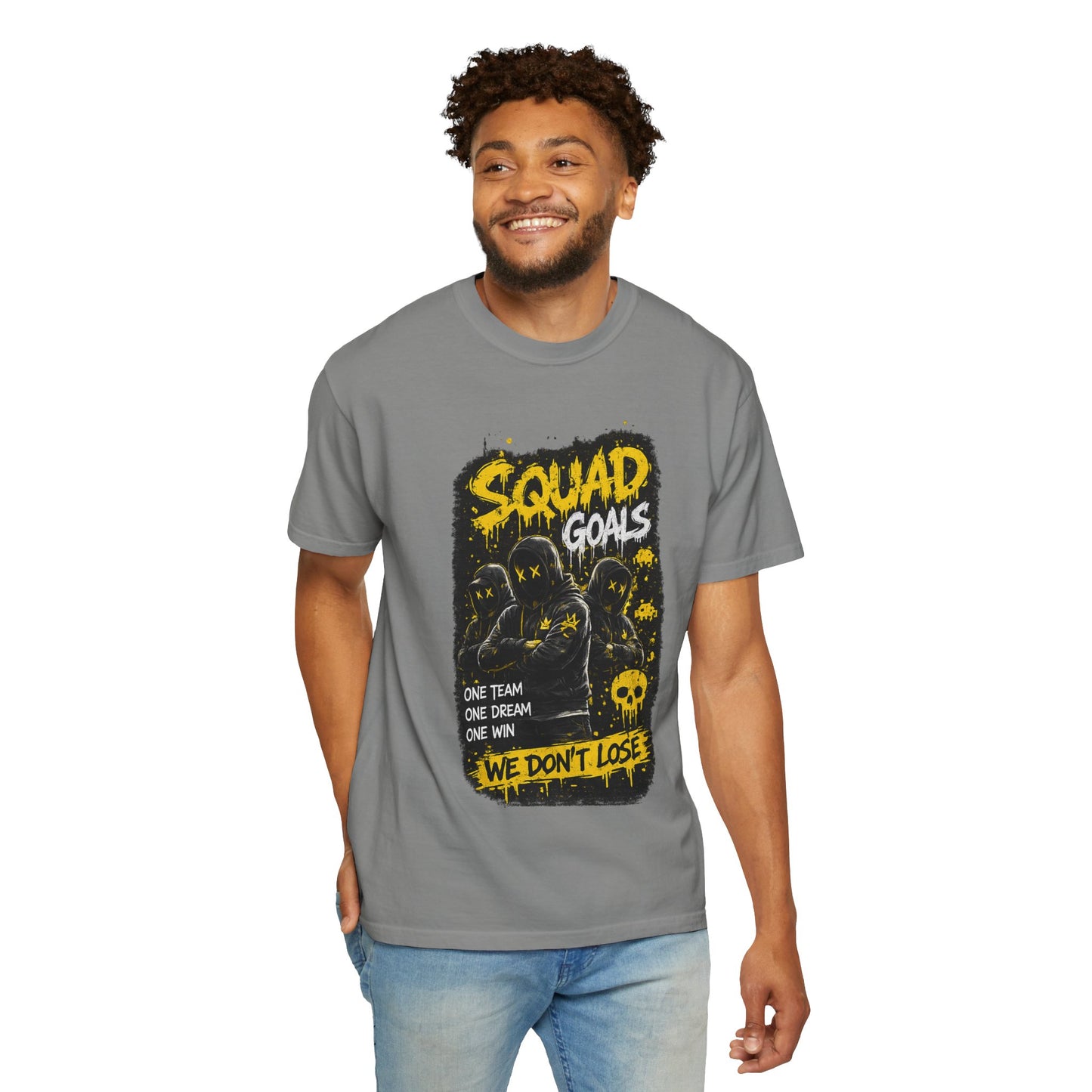 Squad Goals Graphic T-Shirt — 'We Don't Lose' Team Skull Tee