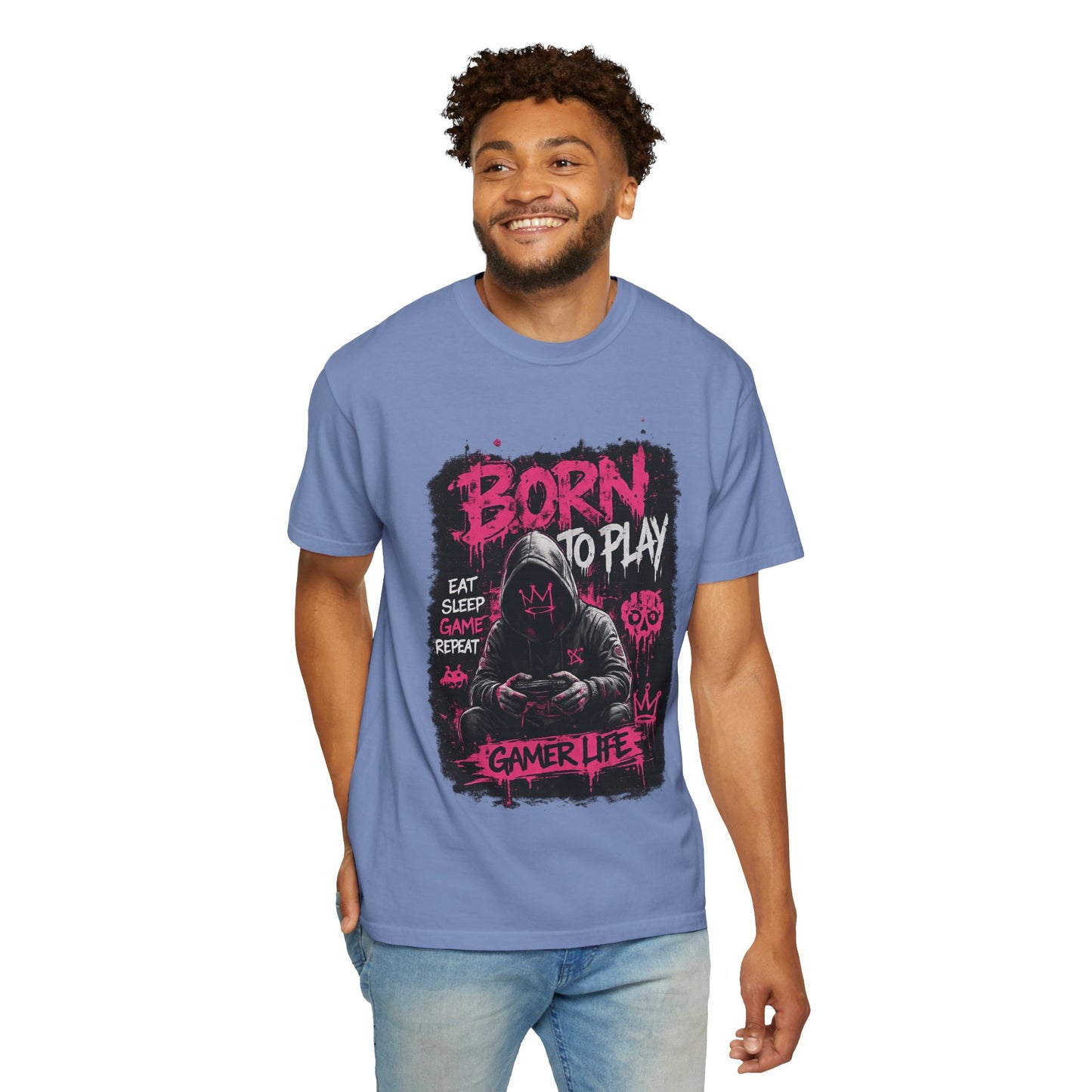 Gamer Life T-Shirt — "Born to Play" Hooded Player Graphic Tee