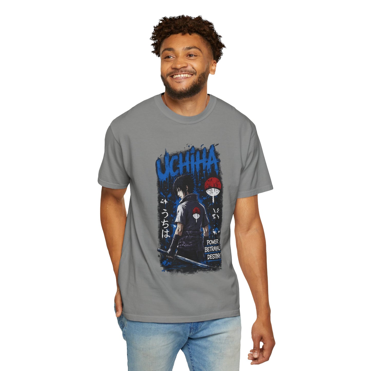 Uchiha Clan Graphic T-Shirt — Anime Sasuke Poster Design