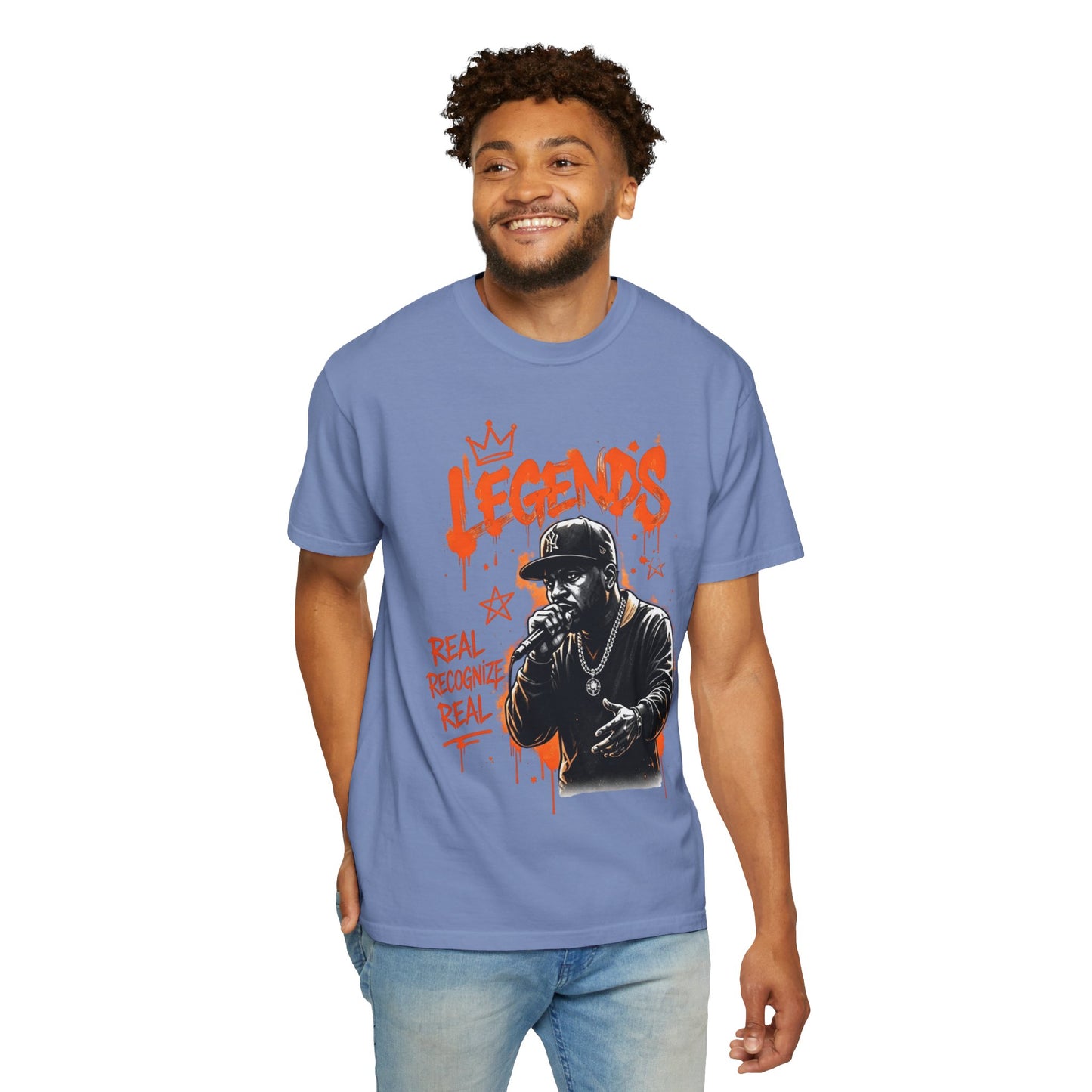 Legend’s Rapper Graphic T-Shirt — “Real Recognize Real” Streetwear Tee