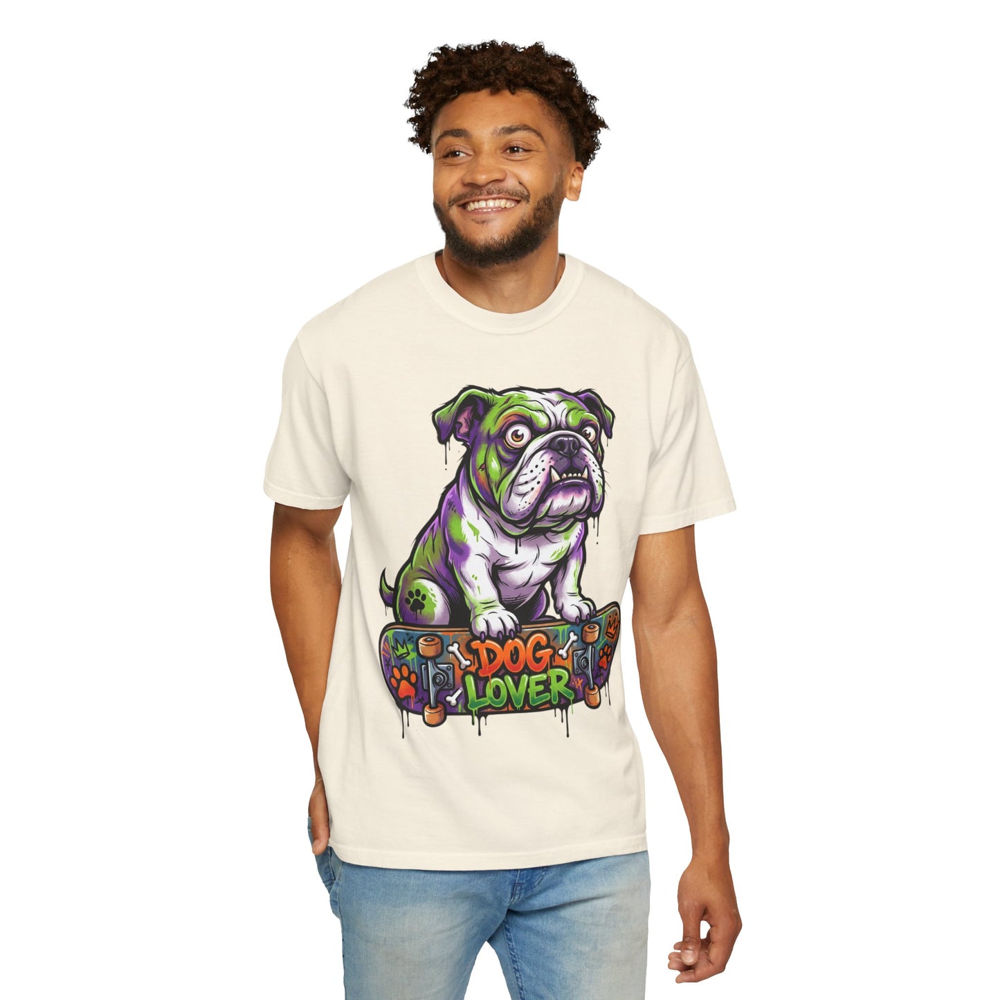 Dog Lover Skateboard Bulldog T-Shirt