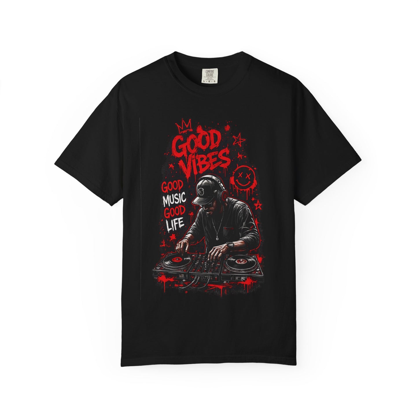 Good Vibes DJ T-Shirt — 'Good Music Good Life' Graphic Tee
