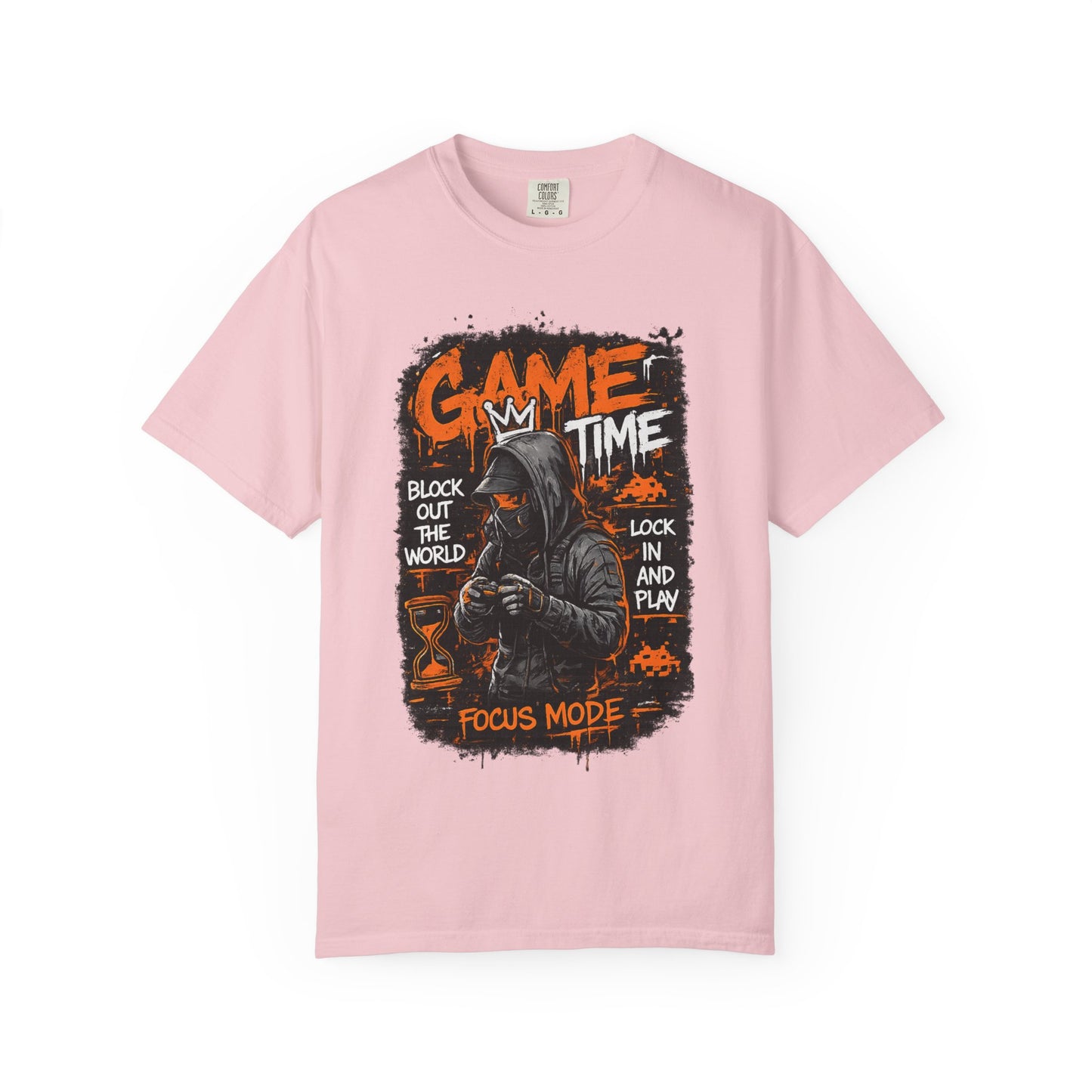 Game Time Hooded Grim Reaper illustration T-Shirt | Focus Mode, Gaming