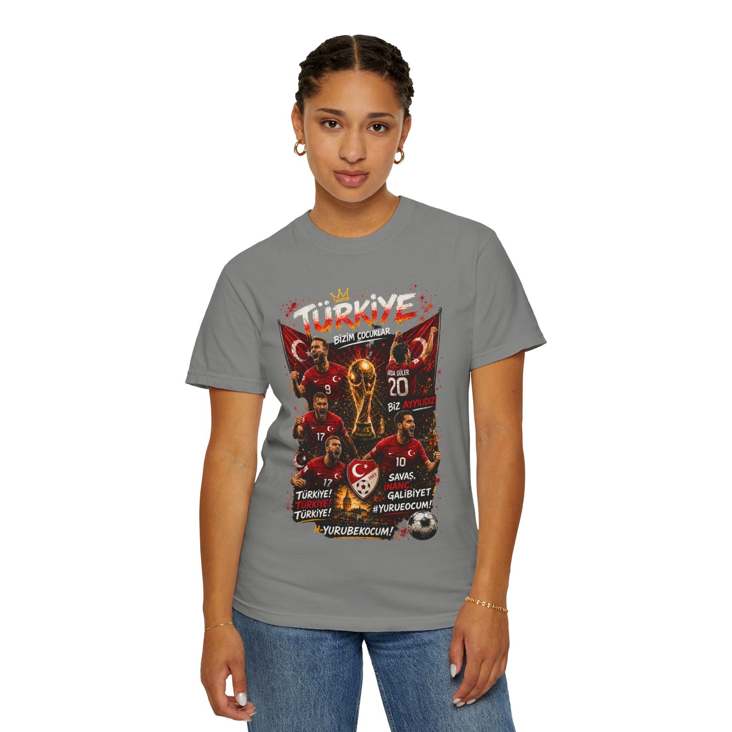 Turkey Football Champions T-Shirt | World Cup Trophy, Players, Turkish Flag