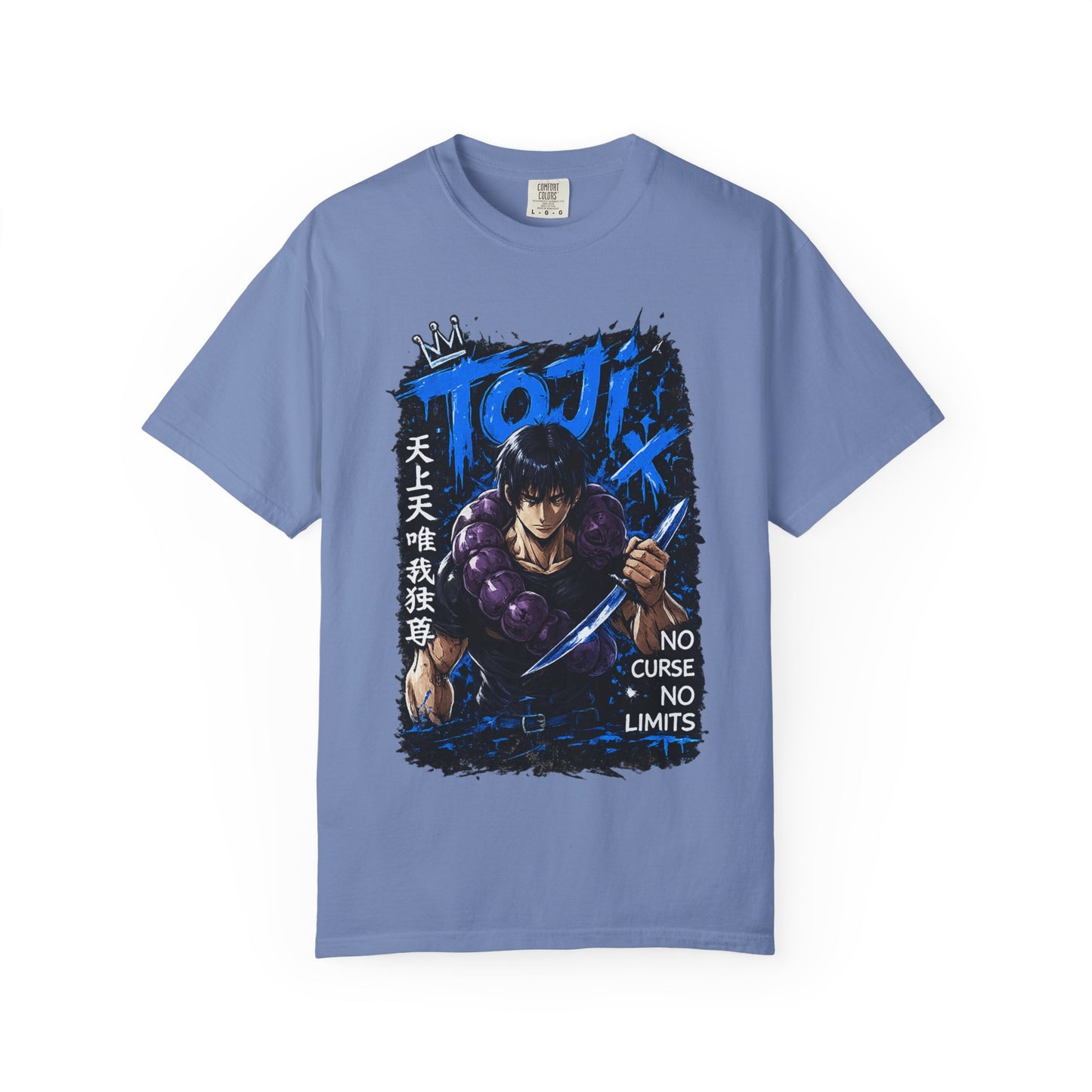 Toji Swordfighter Anime T-Shirt — 'No Curse, No Limits' Graphic Tee