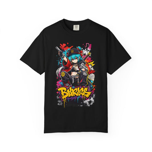 Graffiti Oni Streetwear T-Shirt — 'Bikrus' Anime Urban Graphic Tee