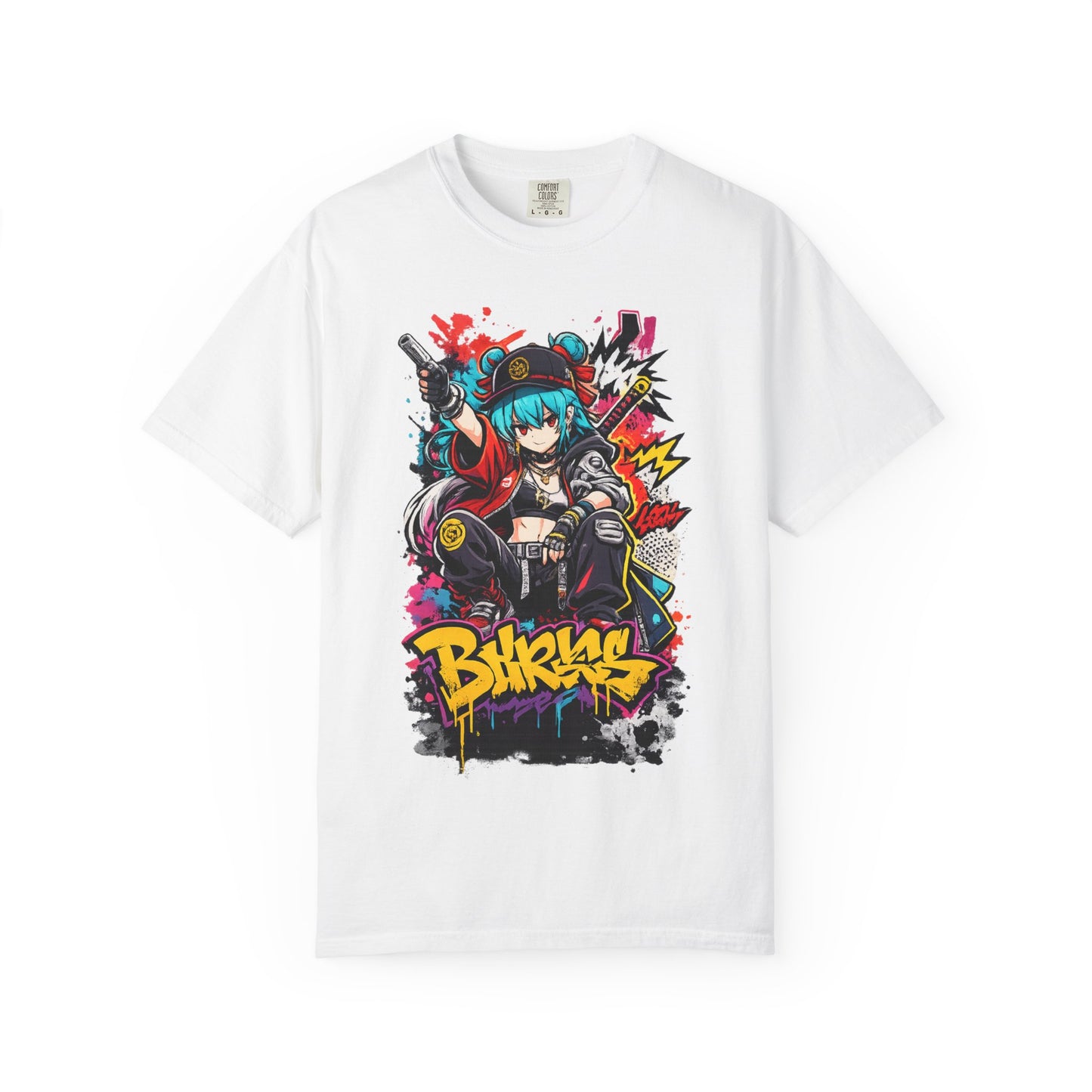 Graffiti Oni Streetwear T-Shirt — 'Bikrus' Anime Urban Graphic Tee