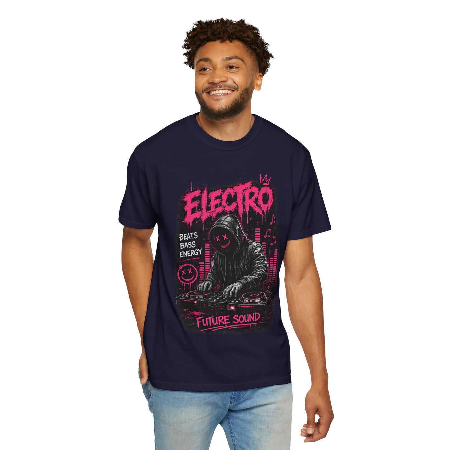 Electro DJ Graphic T-Shirt — "Future Sound" Music Neon Rave Tee