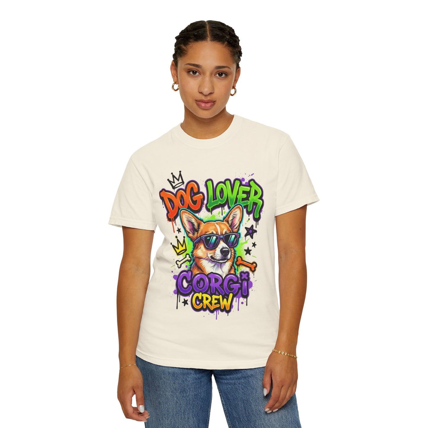 Corgi Crew Dog Lover T-Shirt – Cute Cartoon Corgi Graphic Tee