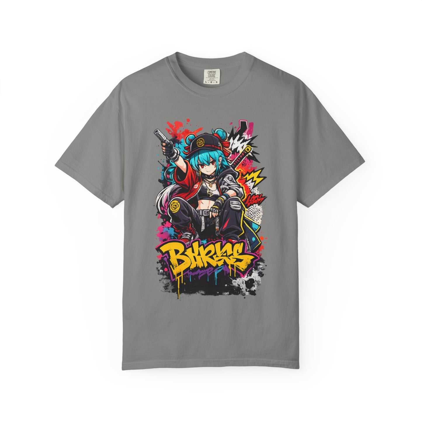 Graffiti Oni Streetwear T-Shirt — 'Bikrus' Anime Urban Graphic Tee