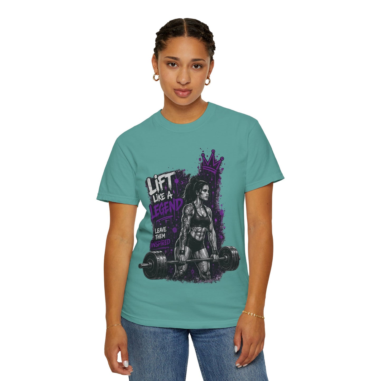 Lift Like a Legend Weightlifting T-Shirt — Female Power Deadlift Gym Tee
