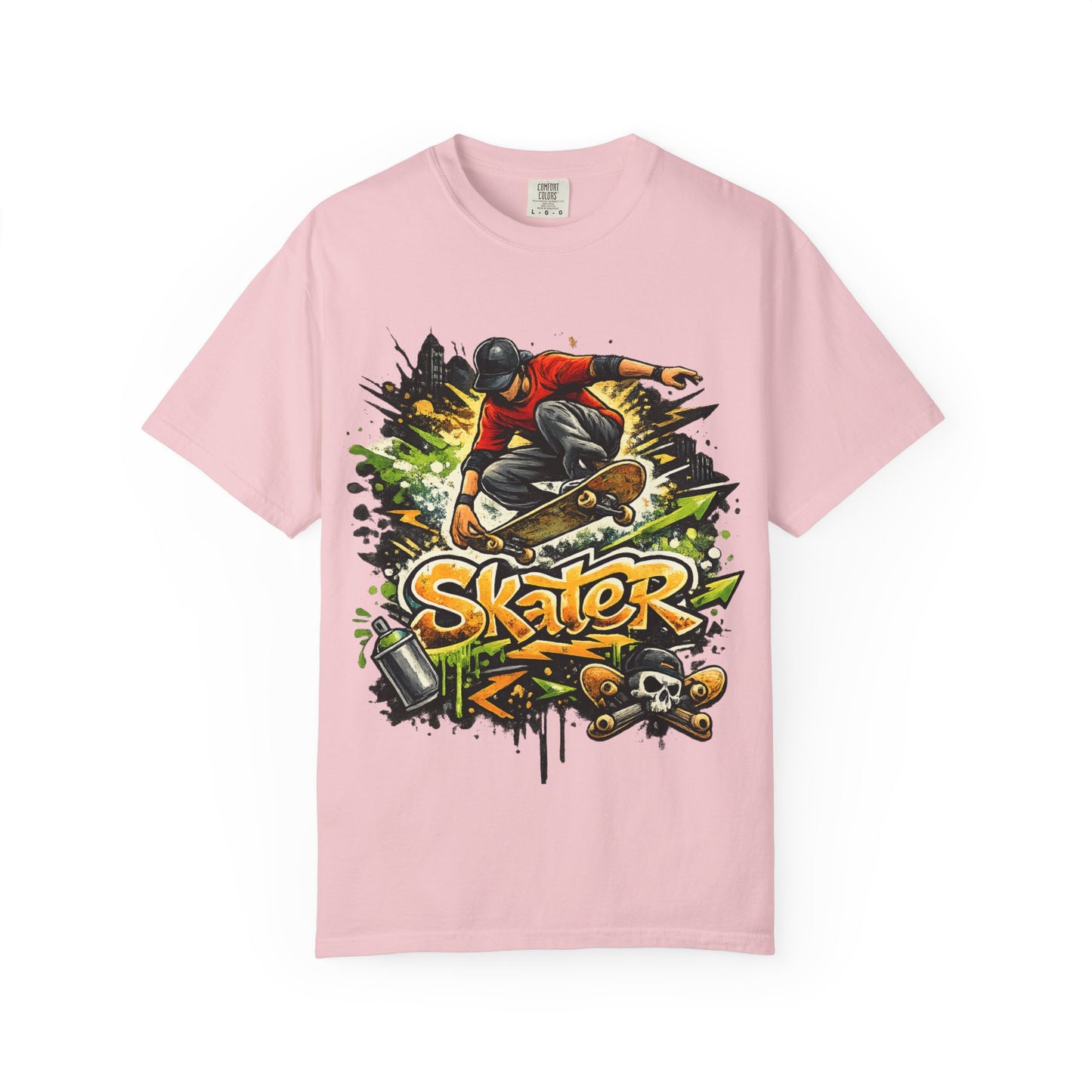 Skater Graphic T-Shirt - Unisex Garment-Dyed Tee for Skate Lovers