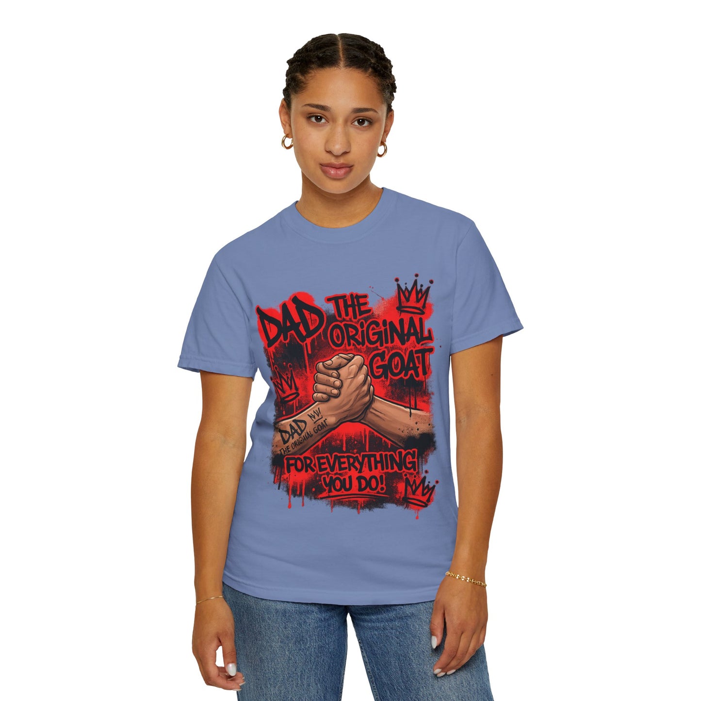 The Original GOAT Dad T-Shirt | Arm Wrestle Graphic Fathers Day Shirt