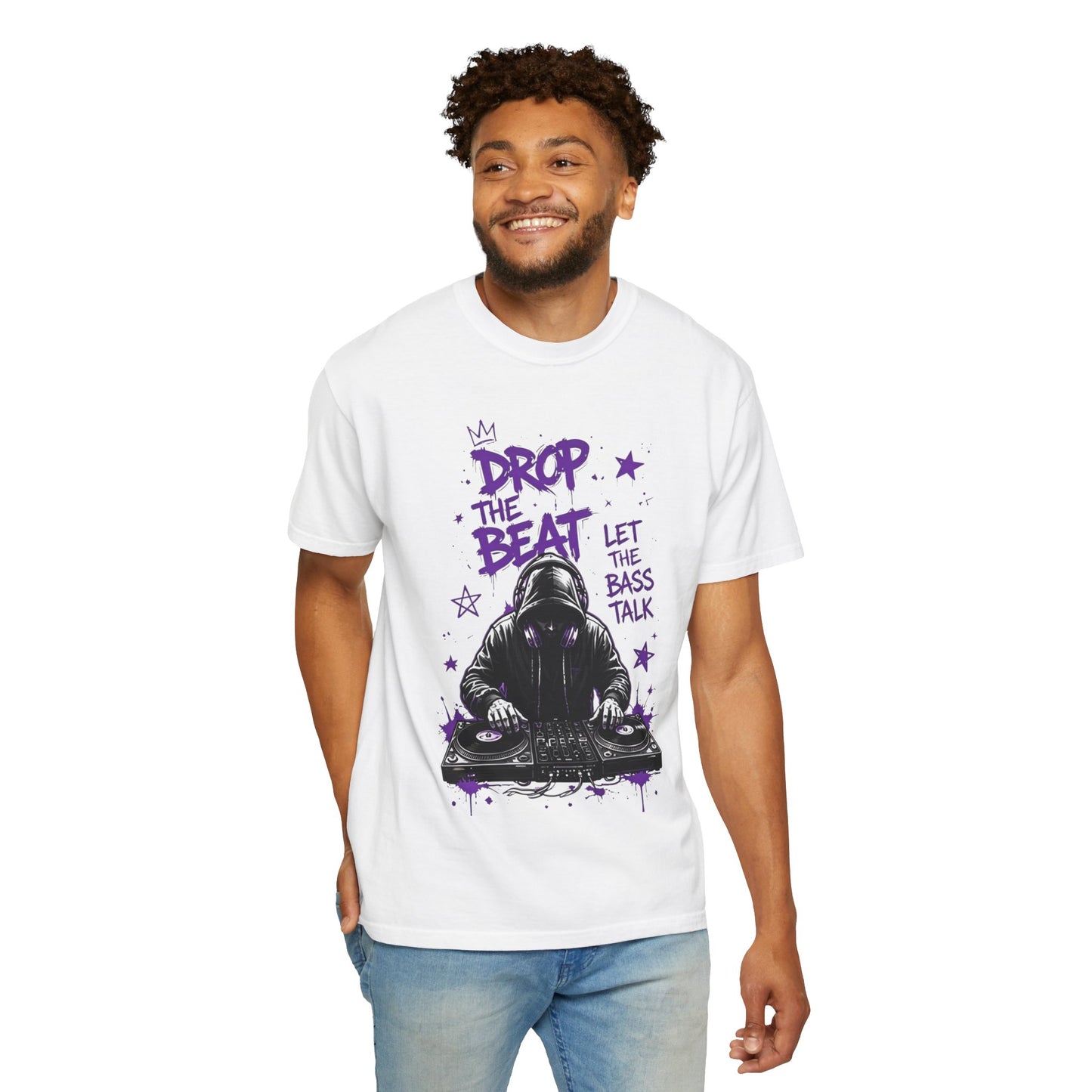 Drop the Beat DJ T-Shirt — "Let the Bass Talk" Graphic Tee