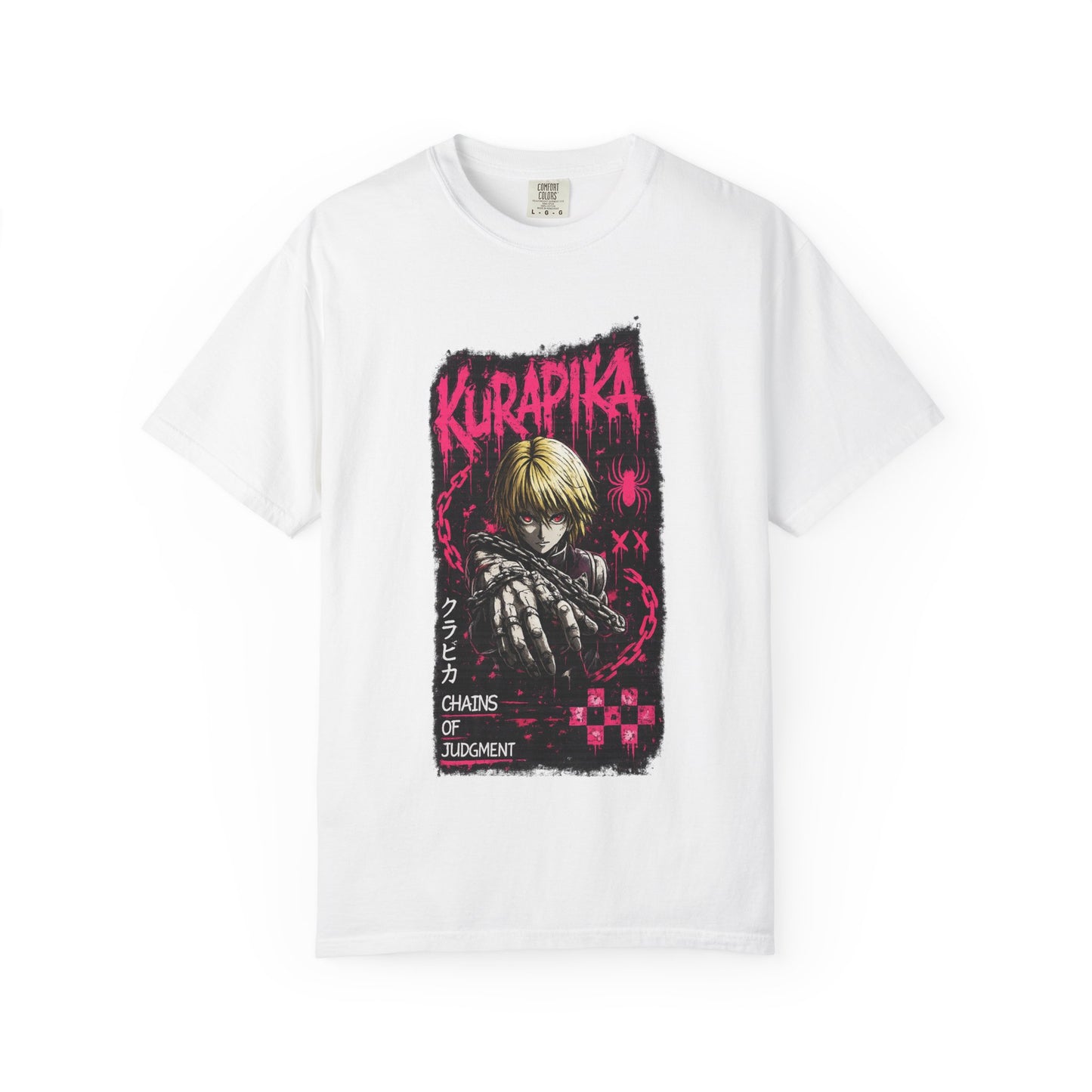 Kurapika Graphic T-Shirt — Anime Thriller 'Chains of Judgment' Tee