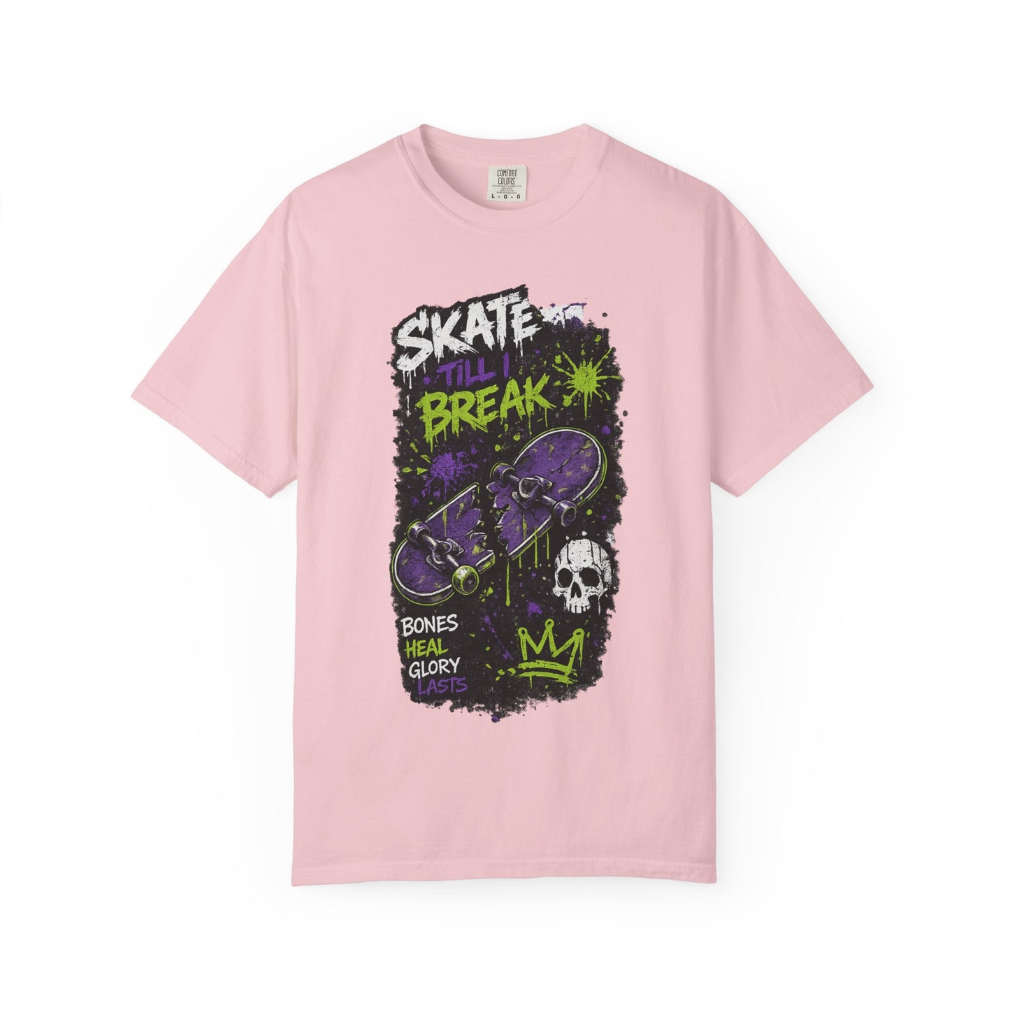 Skate Break Graphic T-Shirt — Skateboard Skull Streetwear