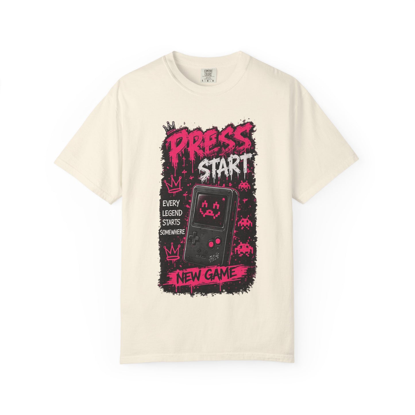 Press Start New Game T-Shirt — Retro Gamer Graphic Tee