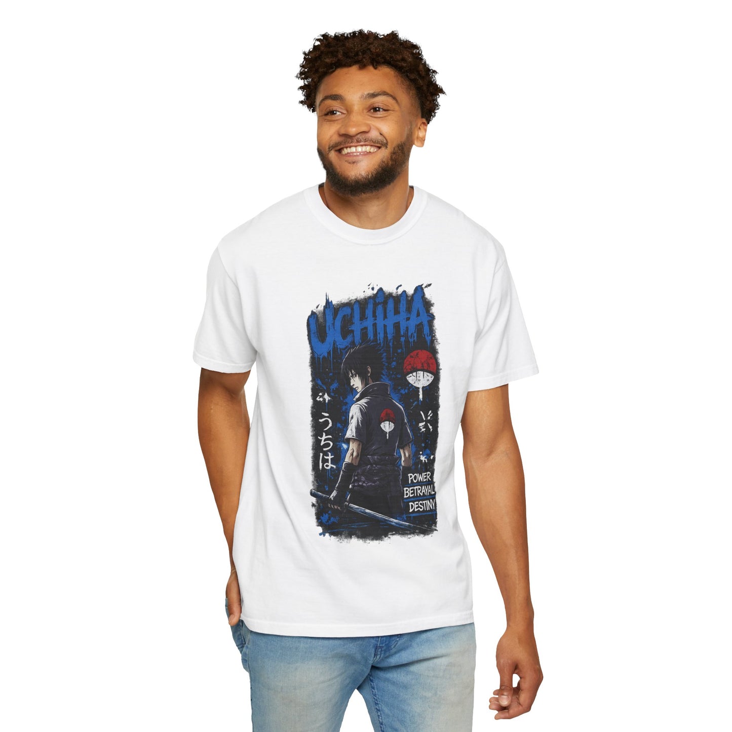 Uchiha Clan Graphic T-Shirt — Anime Sasuke Poster Design