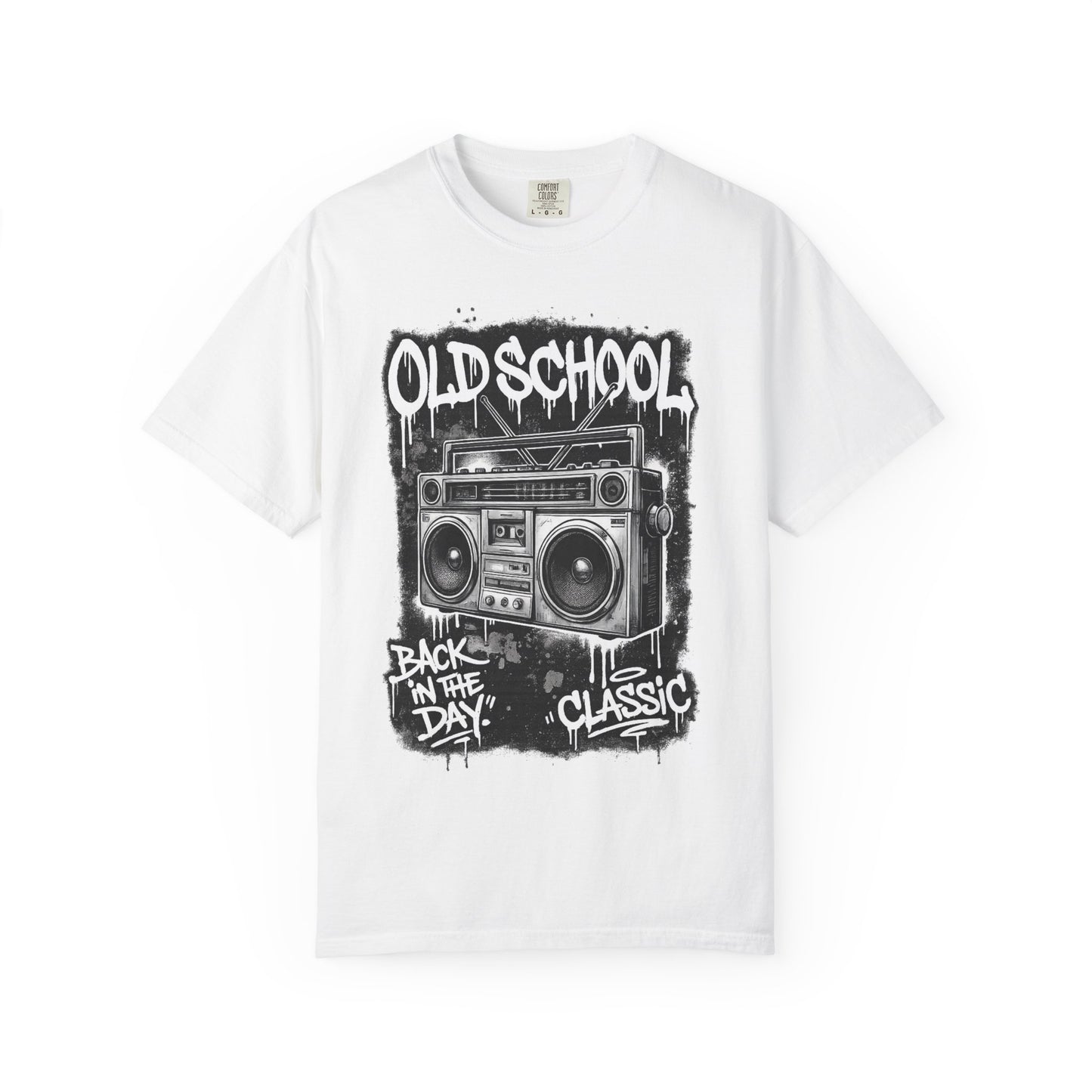 Old School Boombox T-Shirt — "Back in the Day" Vintage Hip Hop Graphic Tee