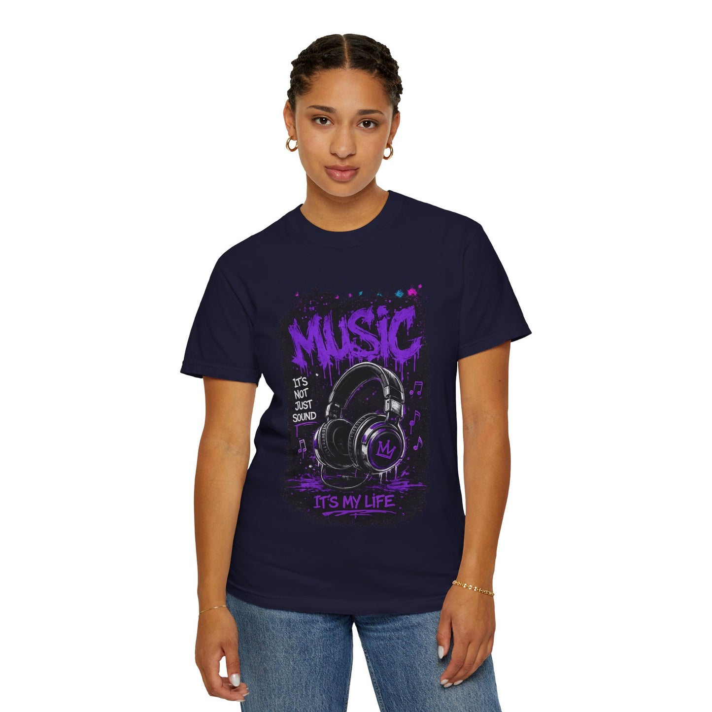 Music Is My Life T-Shirt — Headphones Graphic Tee