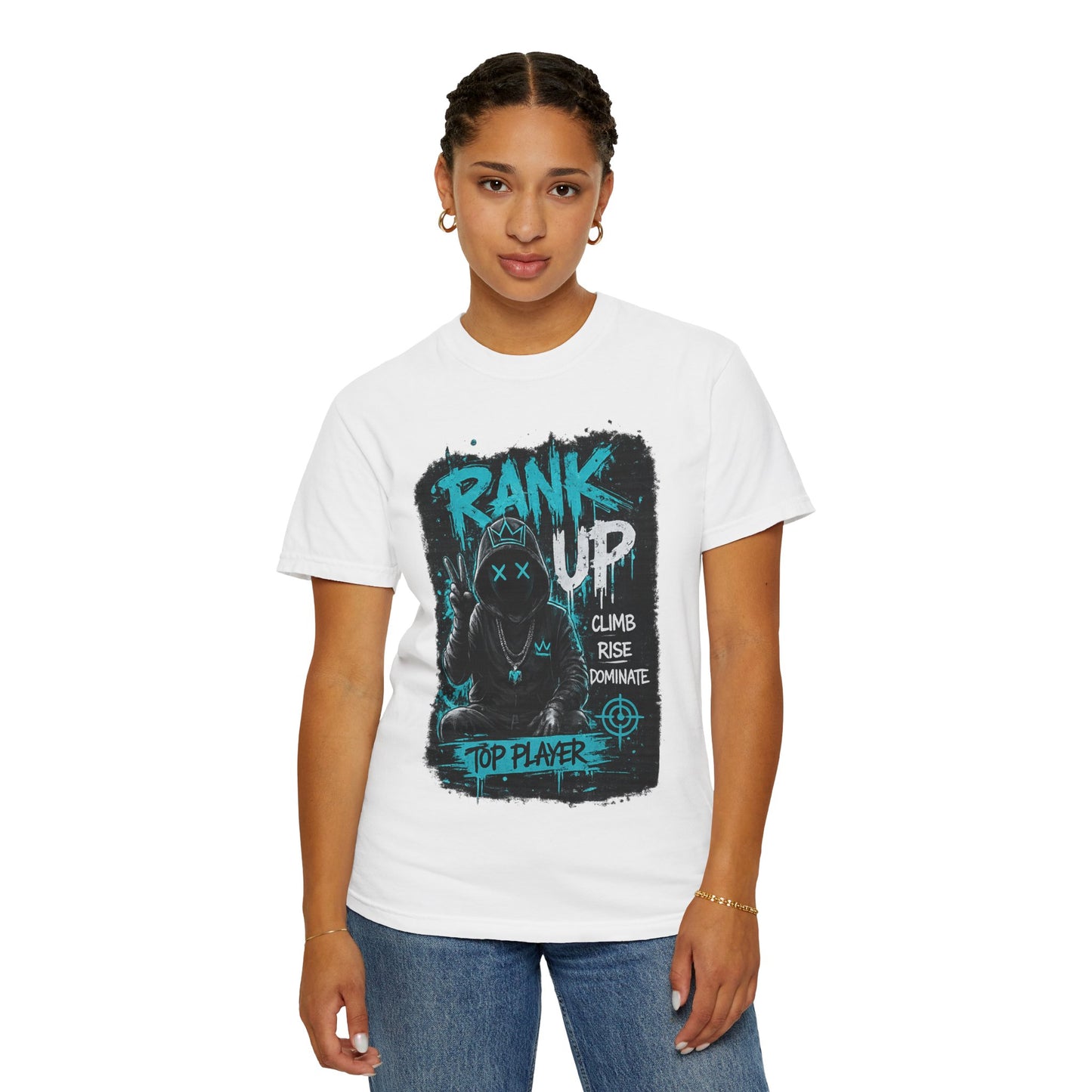 Rank Up Gaming T-Shirt — "Top Player" Gamer Graphic Tee