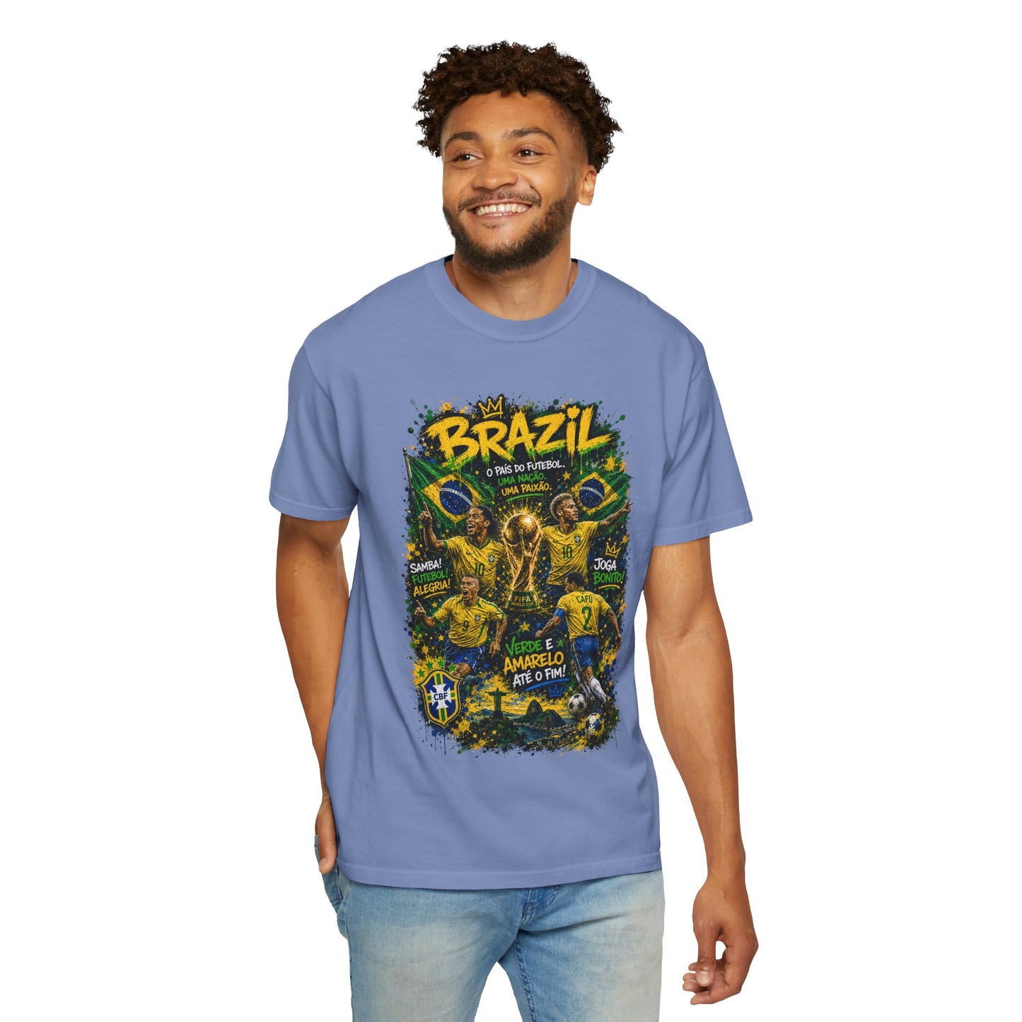 Brazil Football Players T-shirt | Brazilian Soccer Graphic Tee