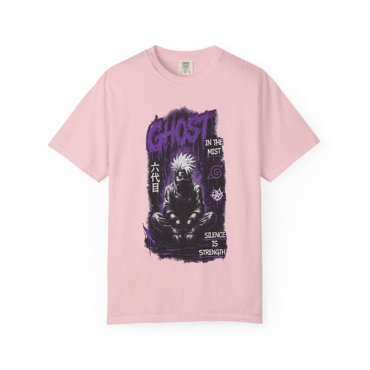 Ghost in the Mist Graphic T-Shirt — "Silence is Strength" Anime Tee
