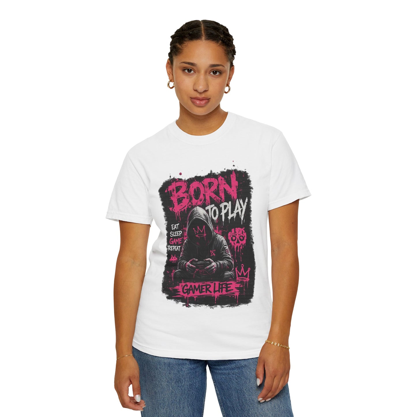 Gamer Life T-Shirt — "Born to Play" Hooded Player Graphic Tee