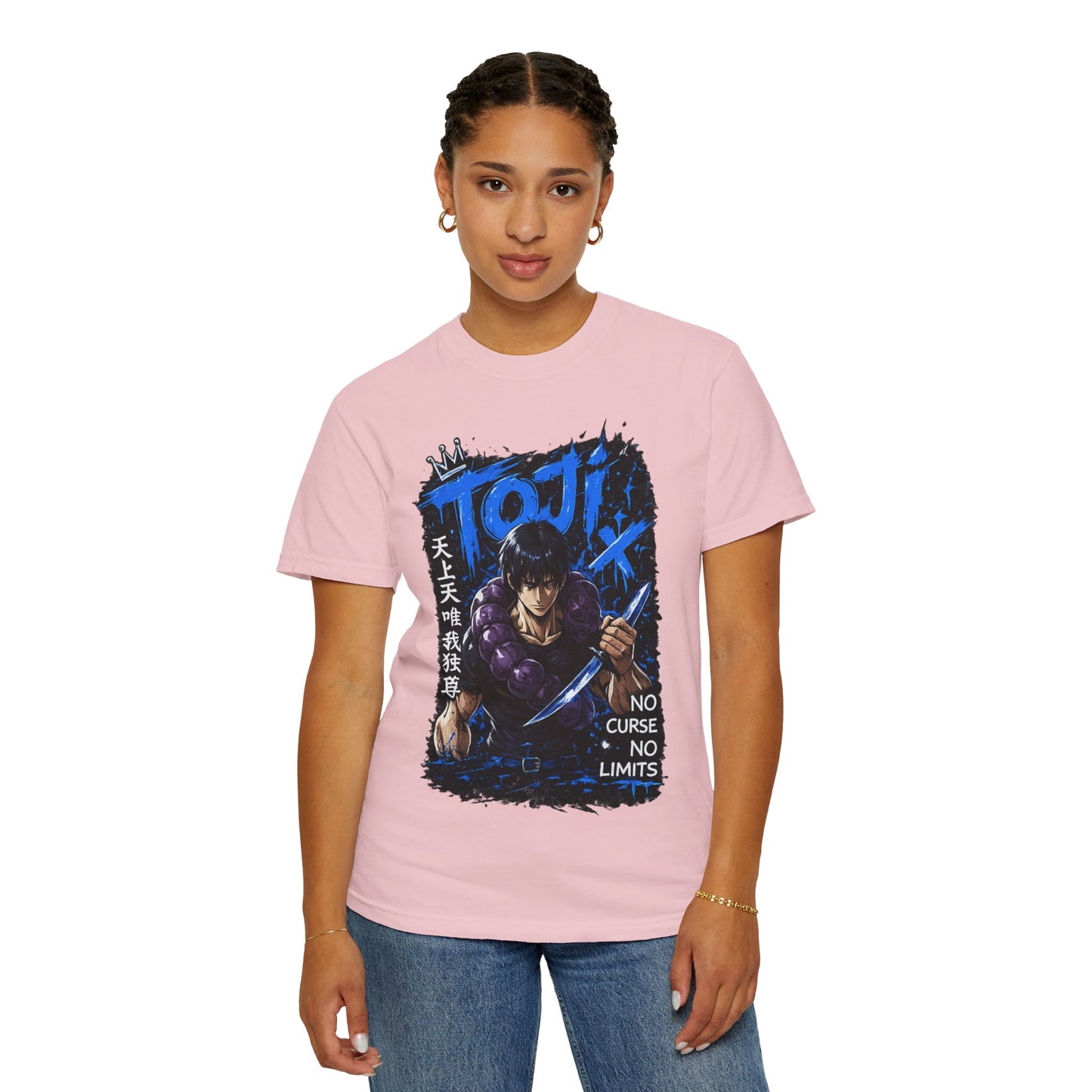 Toji Swordfighter Anime T-Shirt — 'No Curse, No Limits' Graphic Tee
