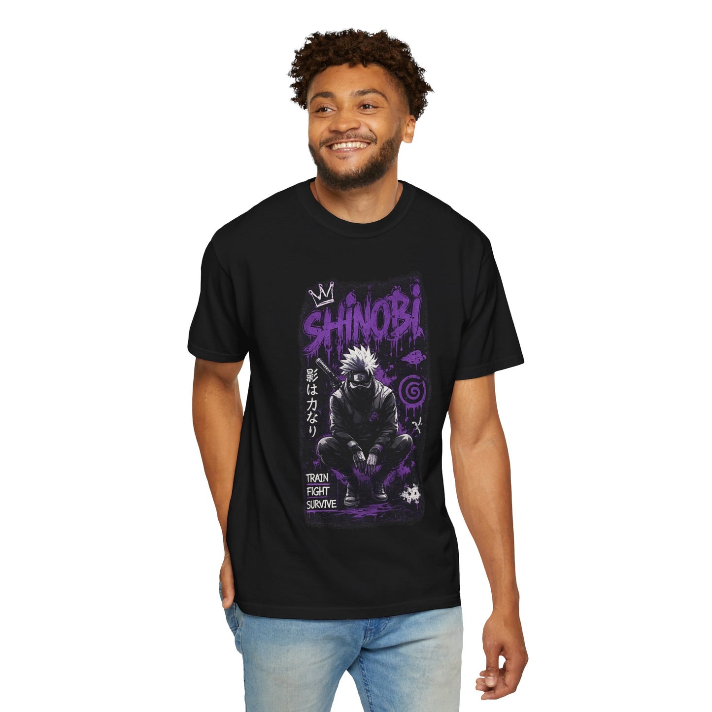 Shinobi Graphic T-Shirt — Ninja Anime Tee (Train Fight Survive)