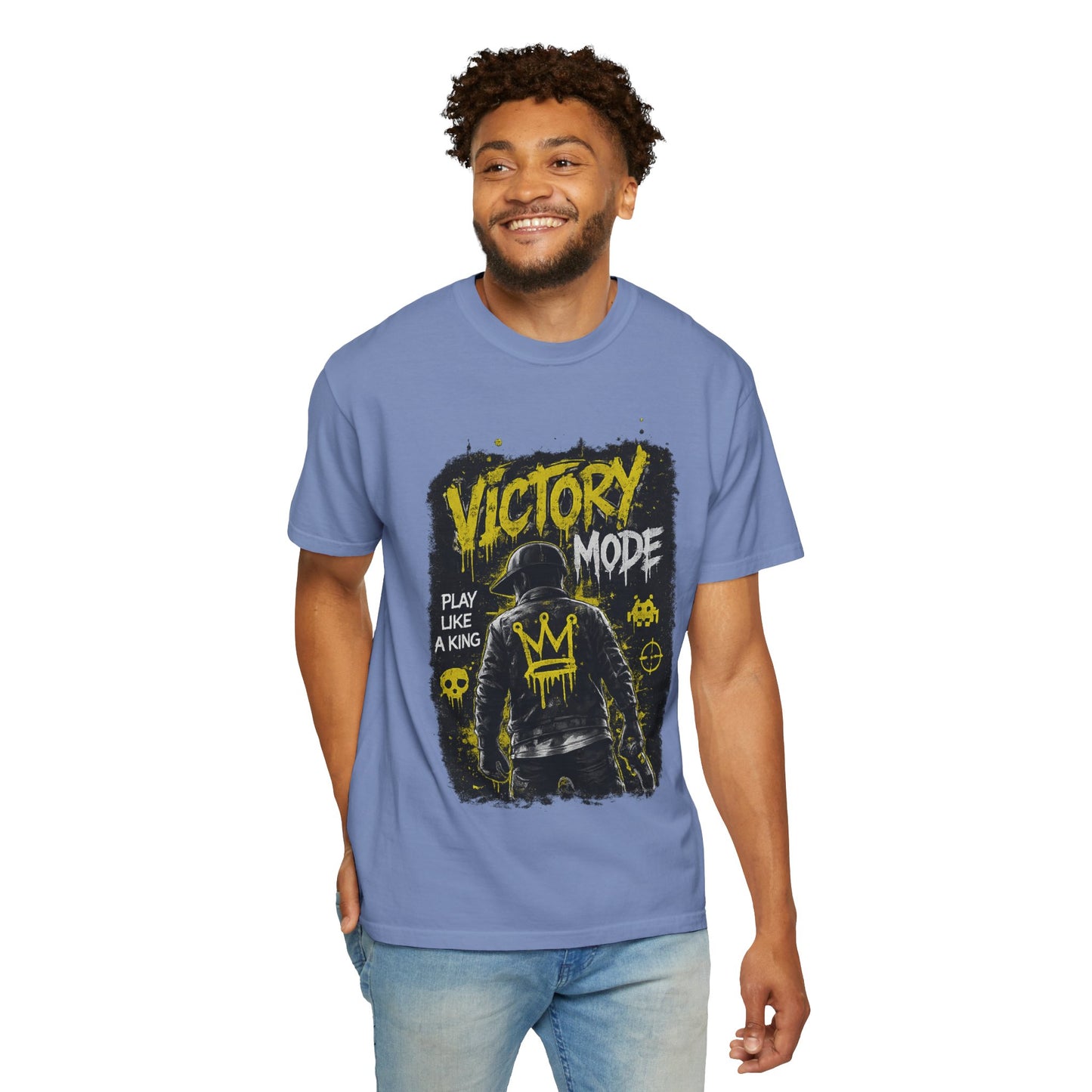 Victory Mode T-Shirt — 'Play Like a King' Graphic Tee for Gamers