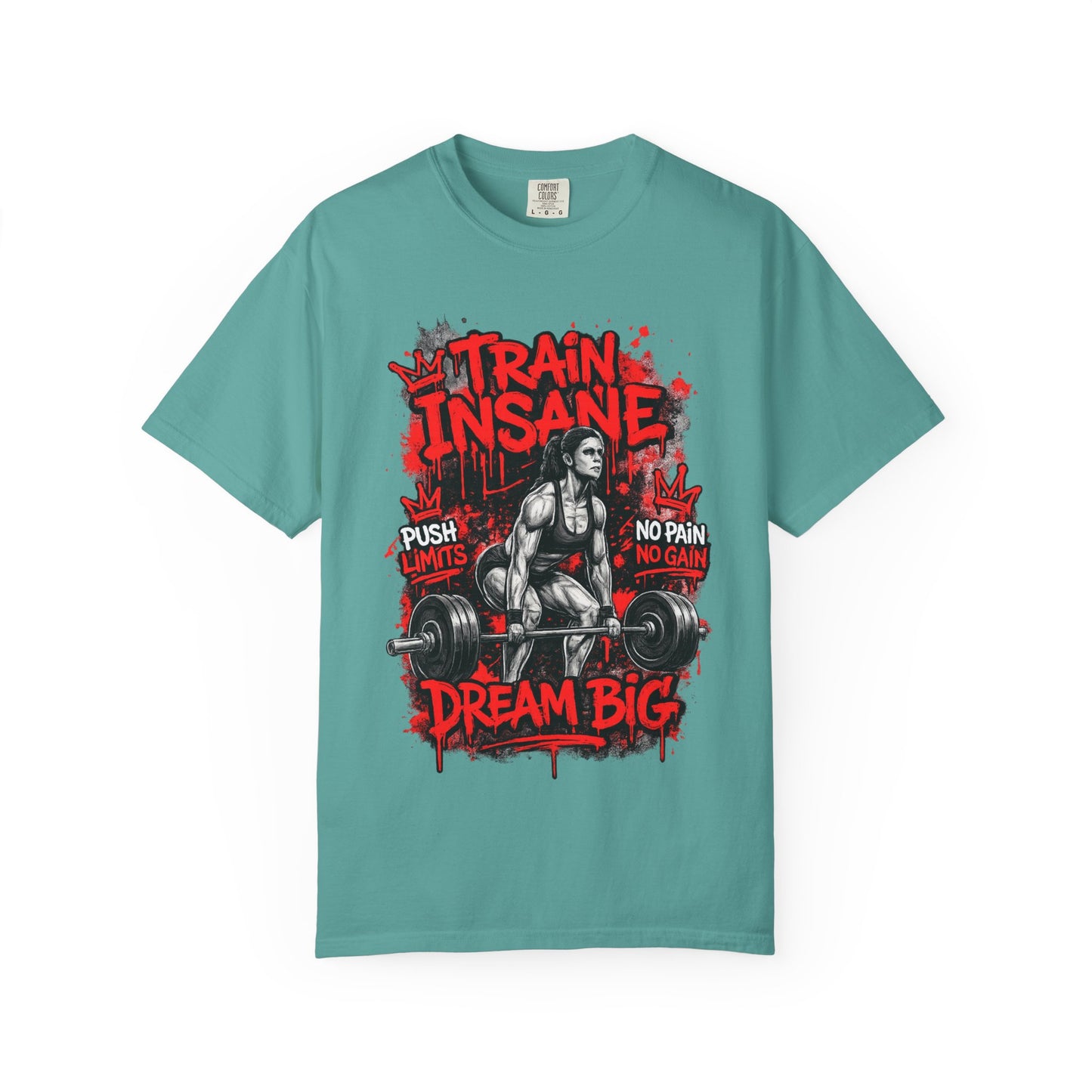 Train Insane Dream Big Gym T-Shirt — Motivational Weightlifting Tee