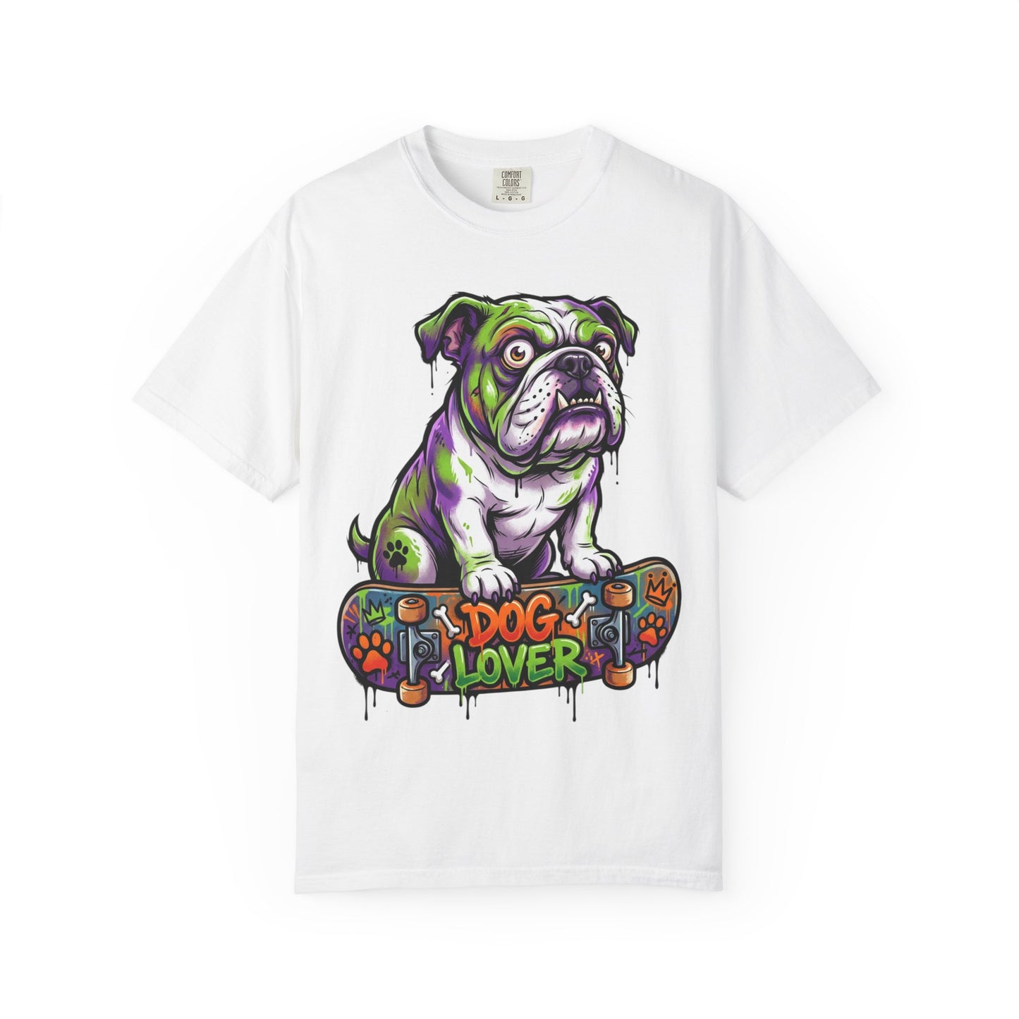 Dog Lover Skateboard Bulldog T-Shirt
