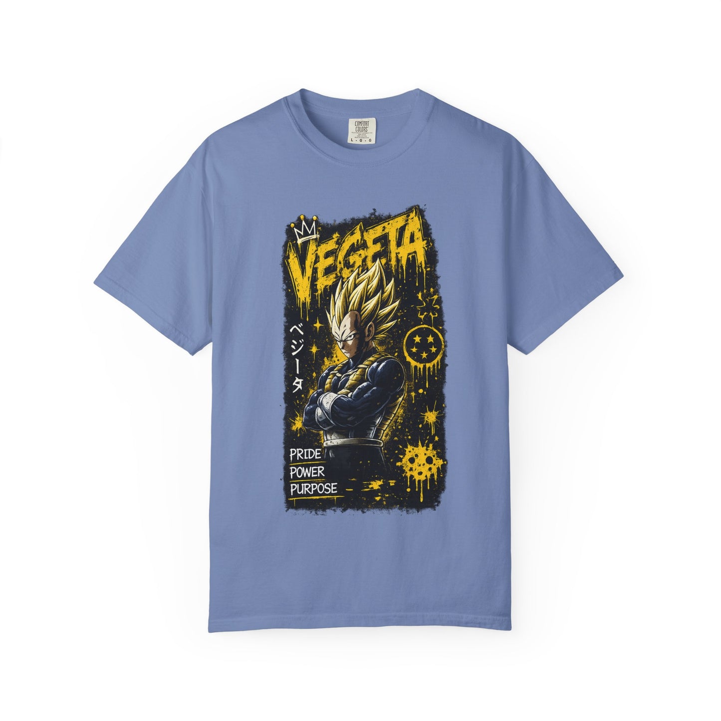 Vegeta Graphic T-Shirt — Pride Power Purpose Anime Tee