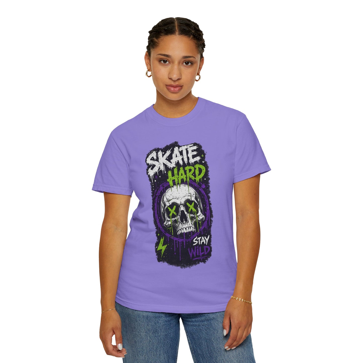 Skate Hard Skull T-Shirt — Stay Wild Graphic Tee