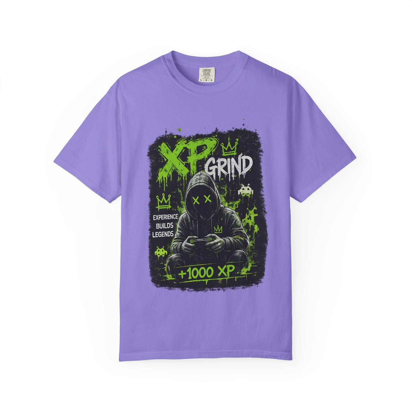 XP Grind Gamer T-Shirt — +1000 XP Hoodie-Style Graphic Tee for Gamers