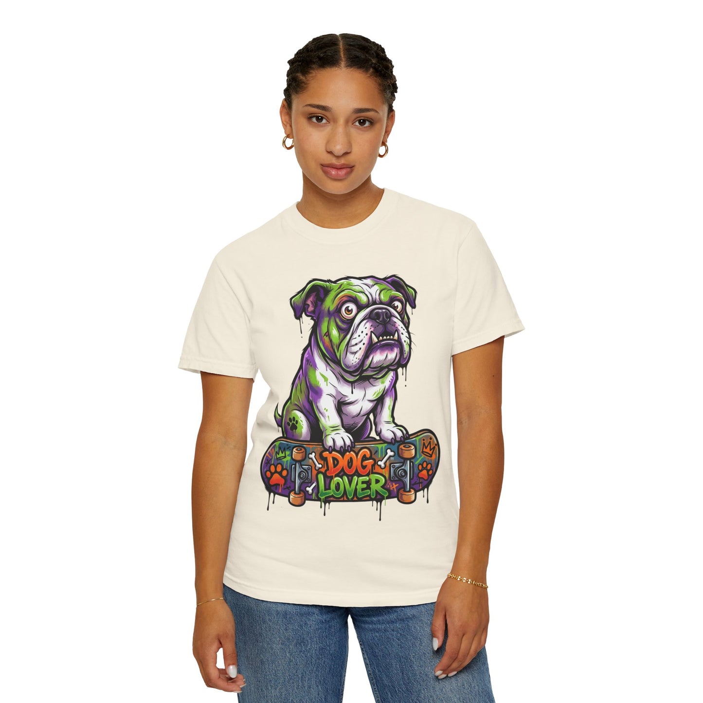 Dog Lover Skateboard Bulldog T-Shirt