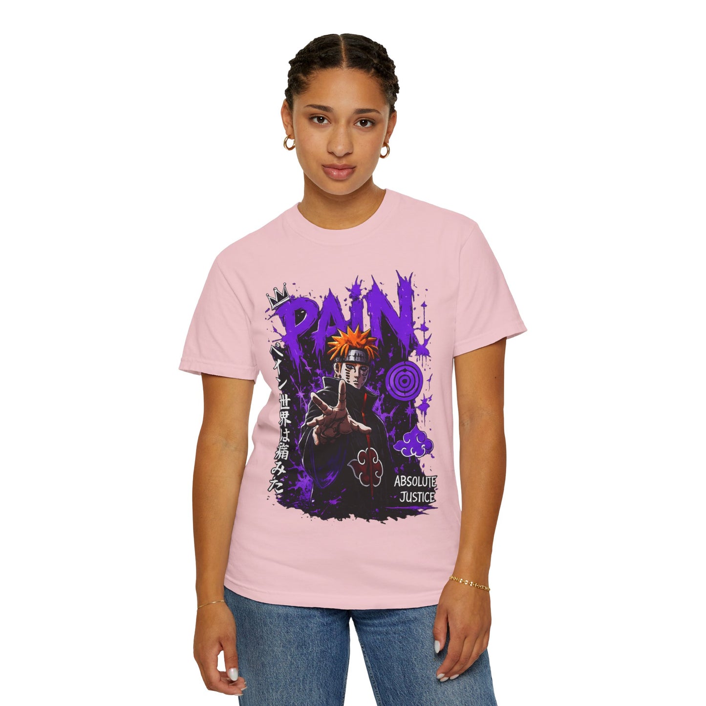 Anime Pain Graphic T-Shirt — 'Pain' & Akatsuki Design with Japanese Text