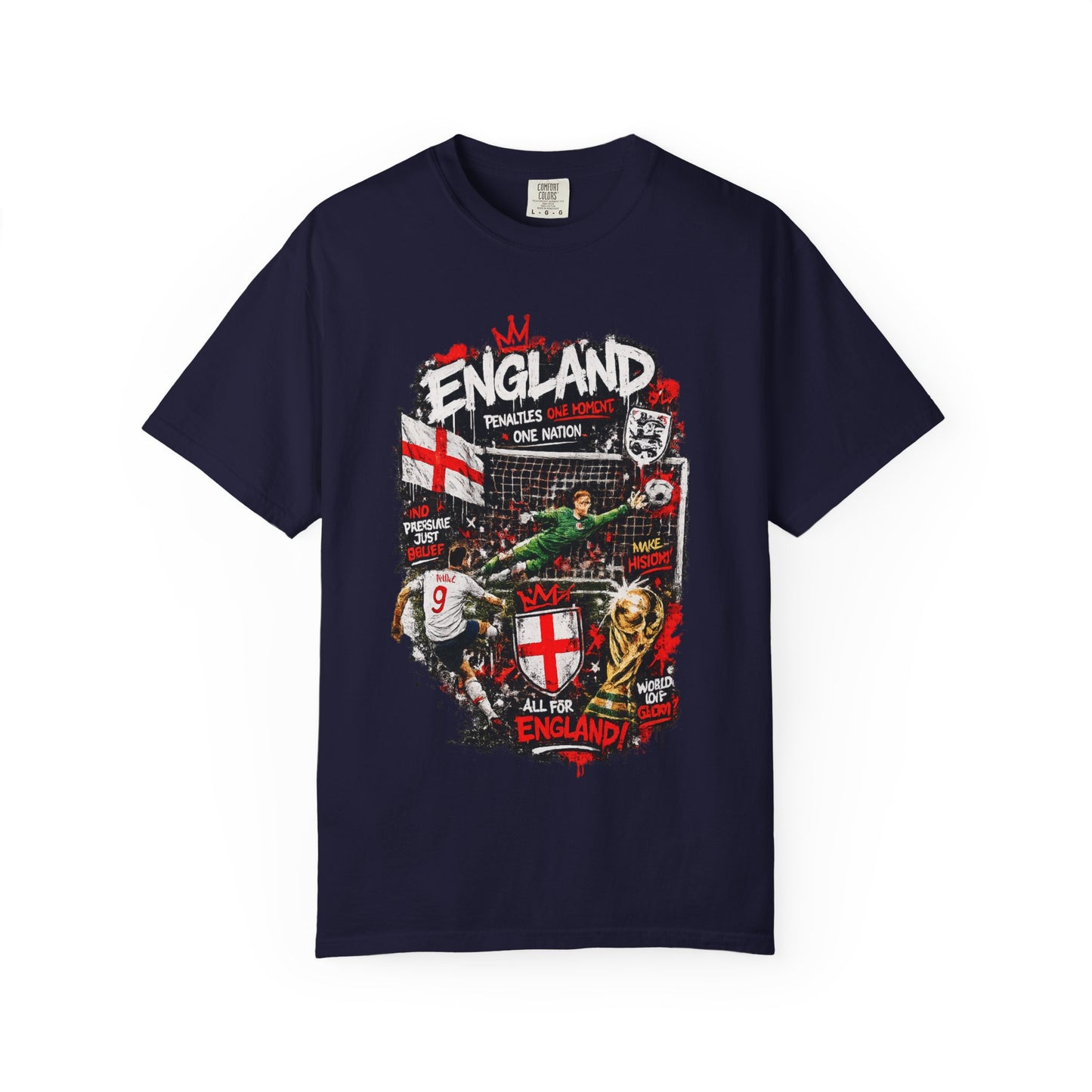 England Football Collage T-shirt | St George Cross, Soccer Icons