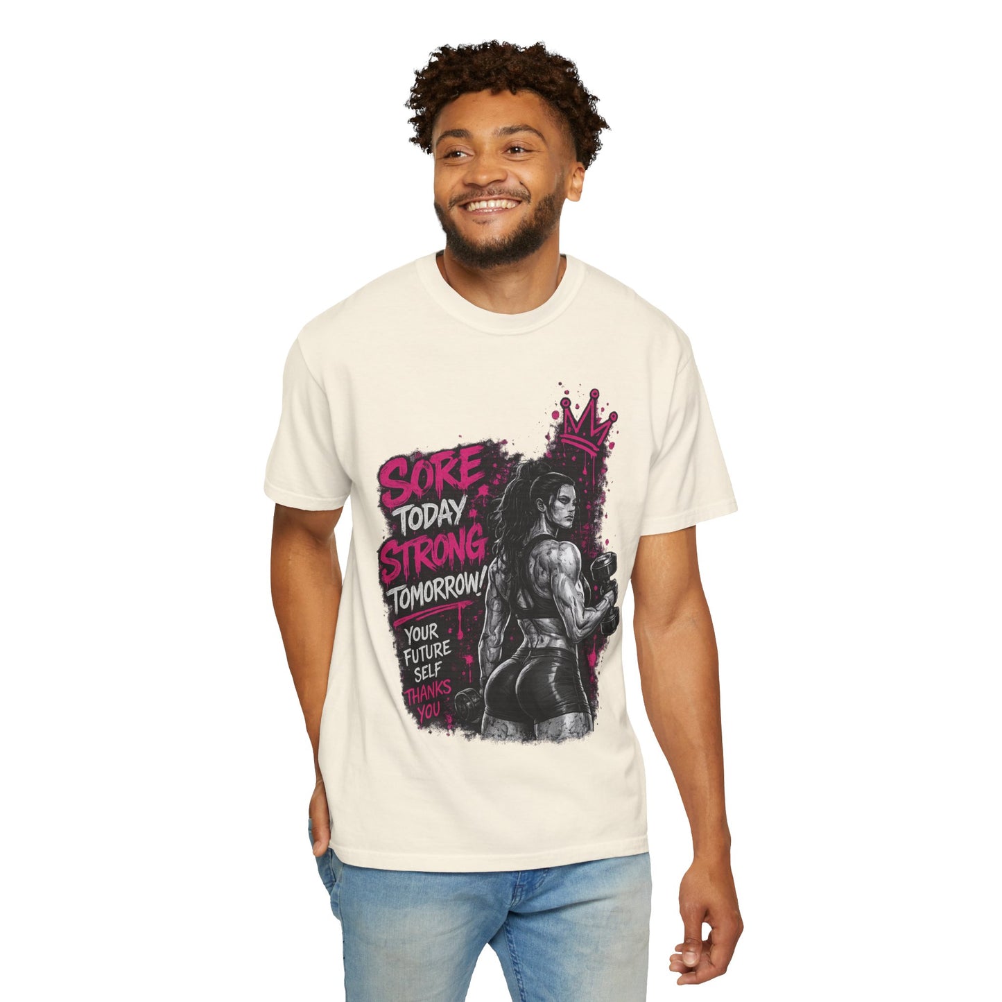 Motivational Boxing T-Shirt — "Sore Today, Strong Tomorrow" Gym Tee