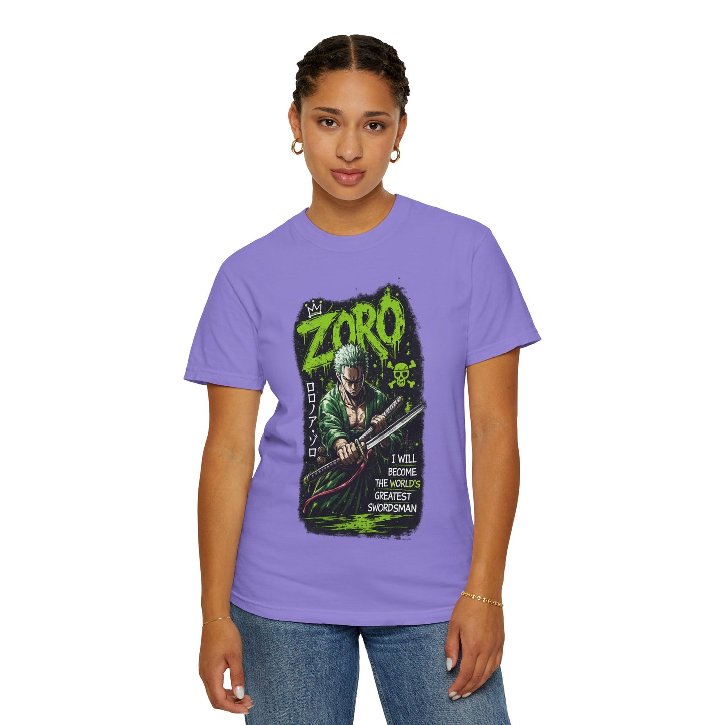 Zoro Graphic T-Shirt — 'I Will Become The World's Greatest Swordsman' Anime Tee