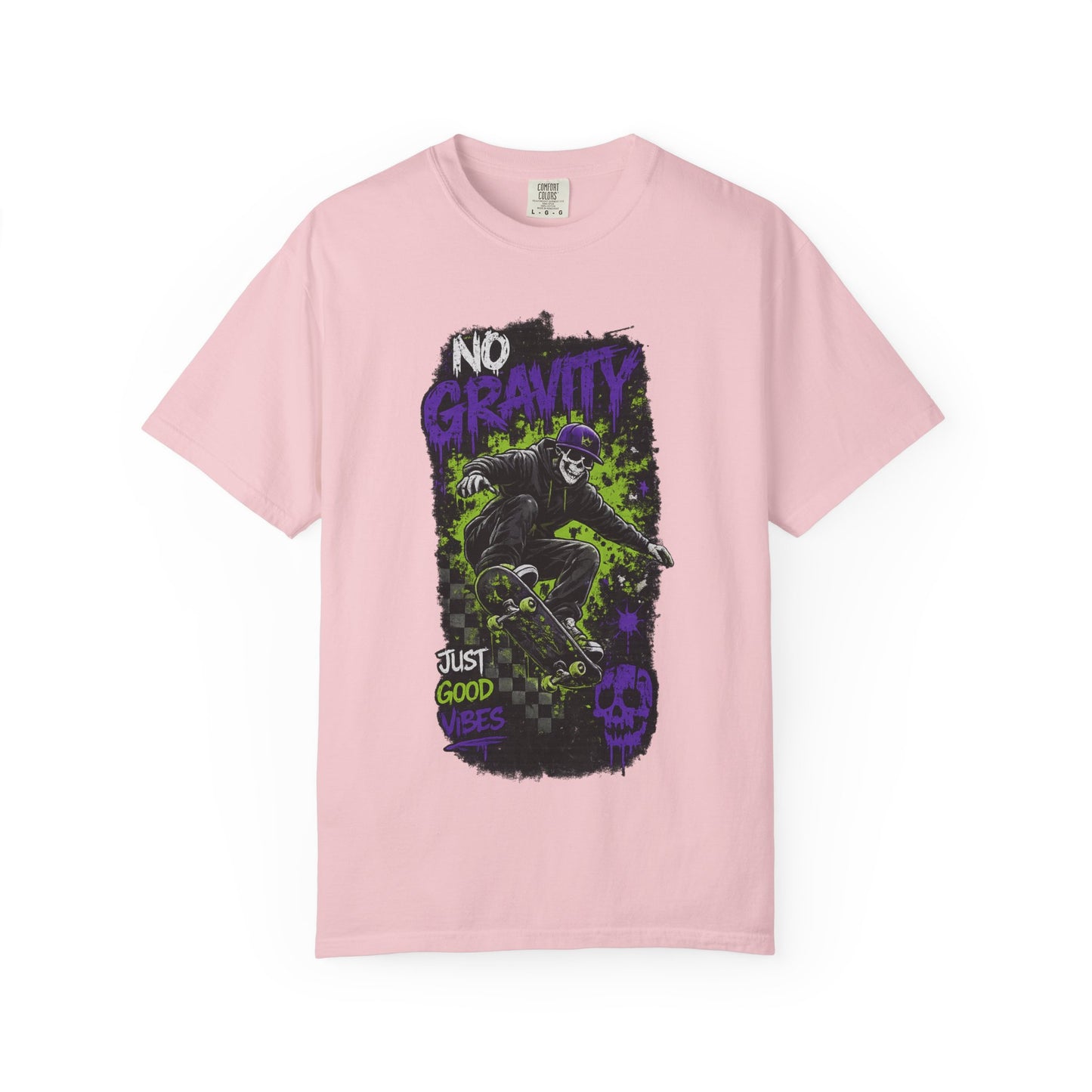 No Gravity Skateboard T-Shirt — Skate Punk Graphic Tee ("Just Good Times")