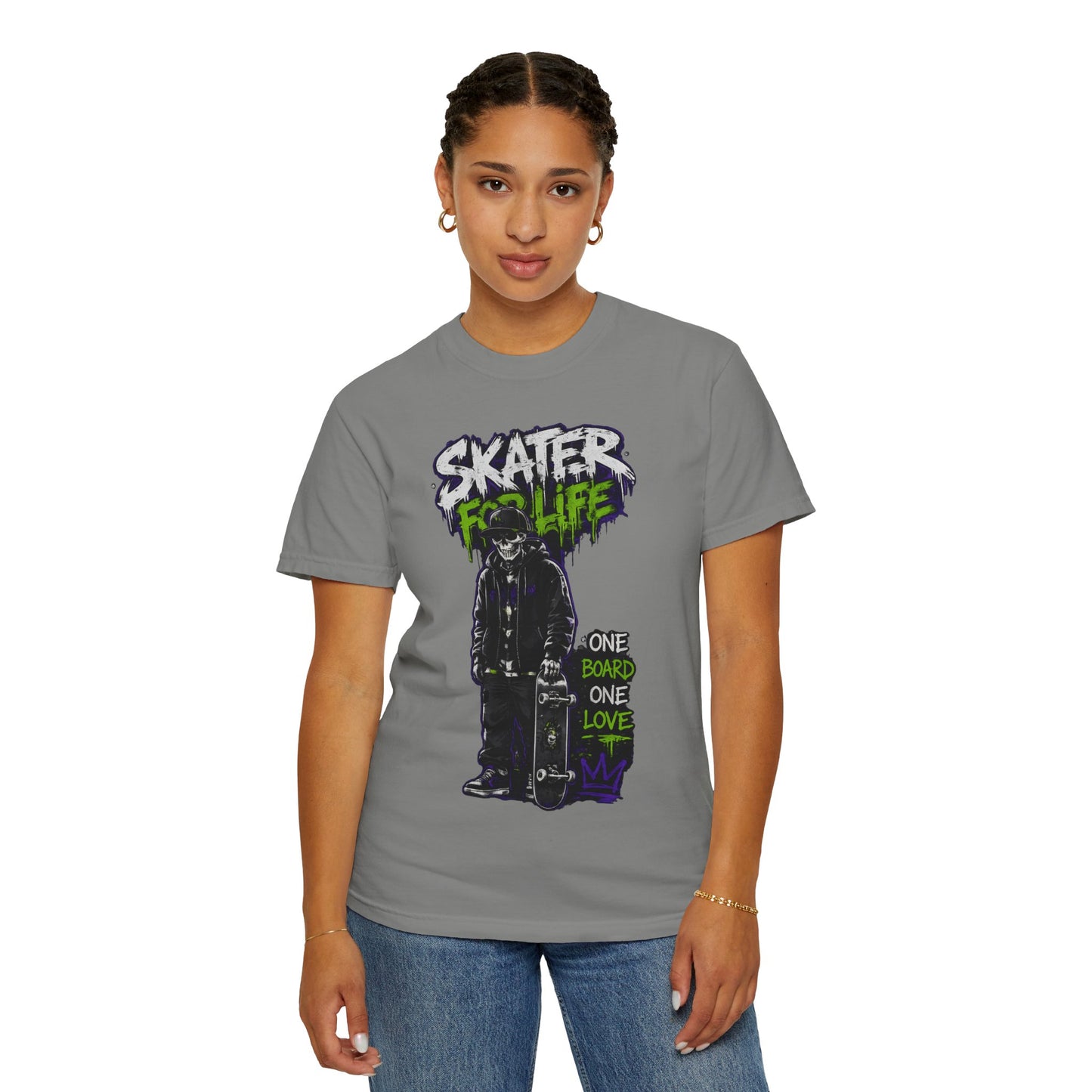 Skater for Life T-Shirt — One Board One Love Skateboard Graphic Tee
