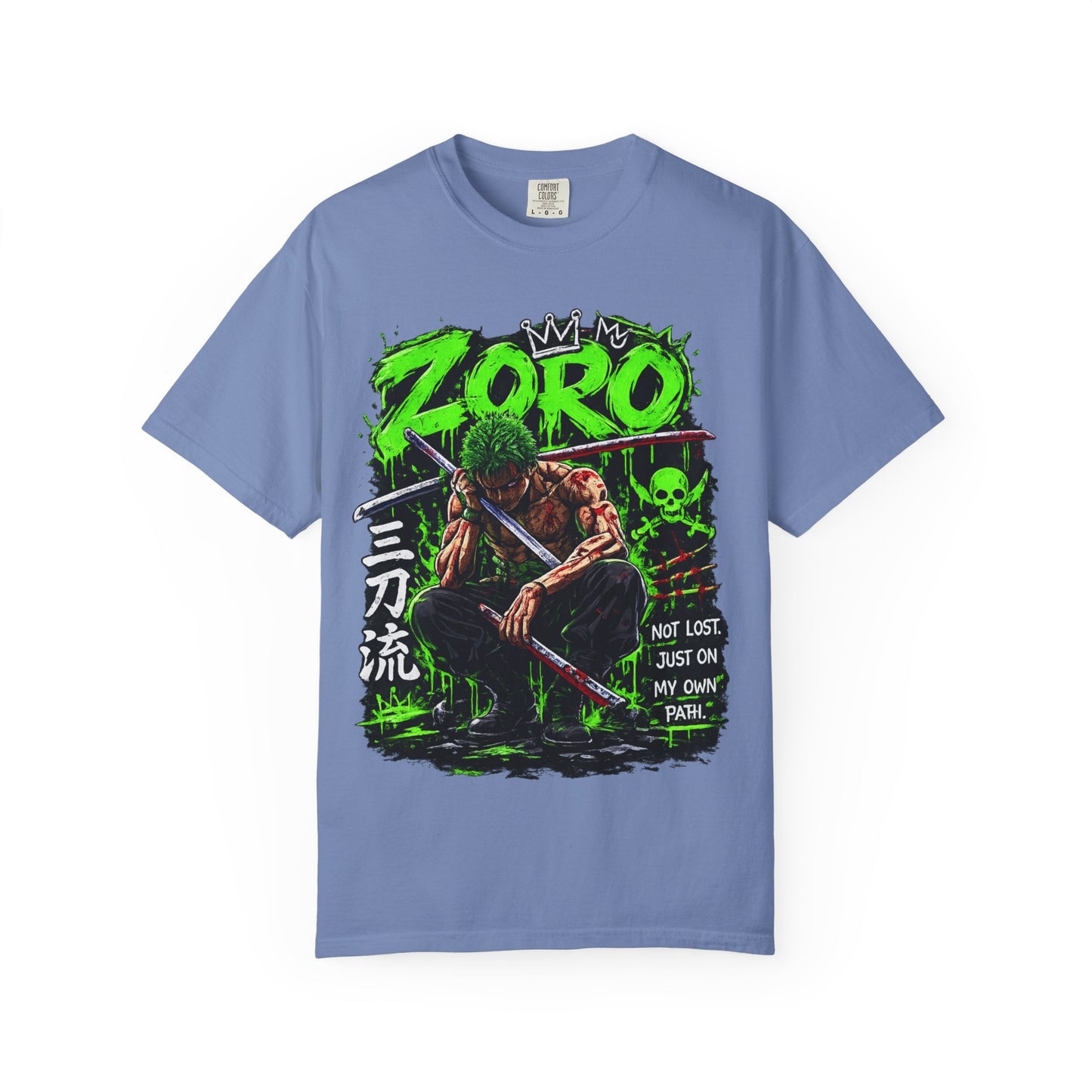 Zoro Anime Graphic T-Shirt — 'Not Lost, Just On My Own Path' Design