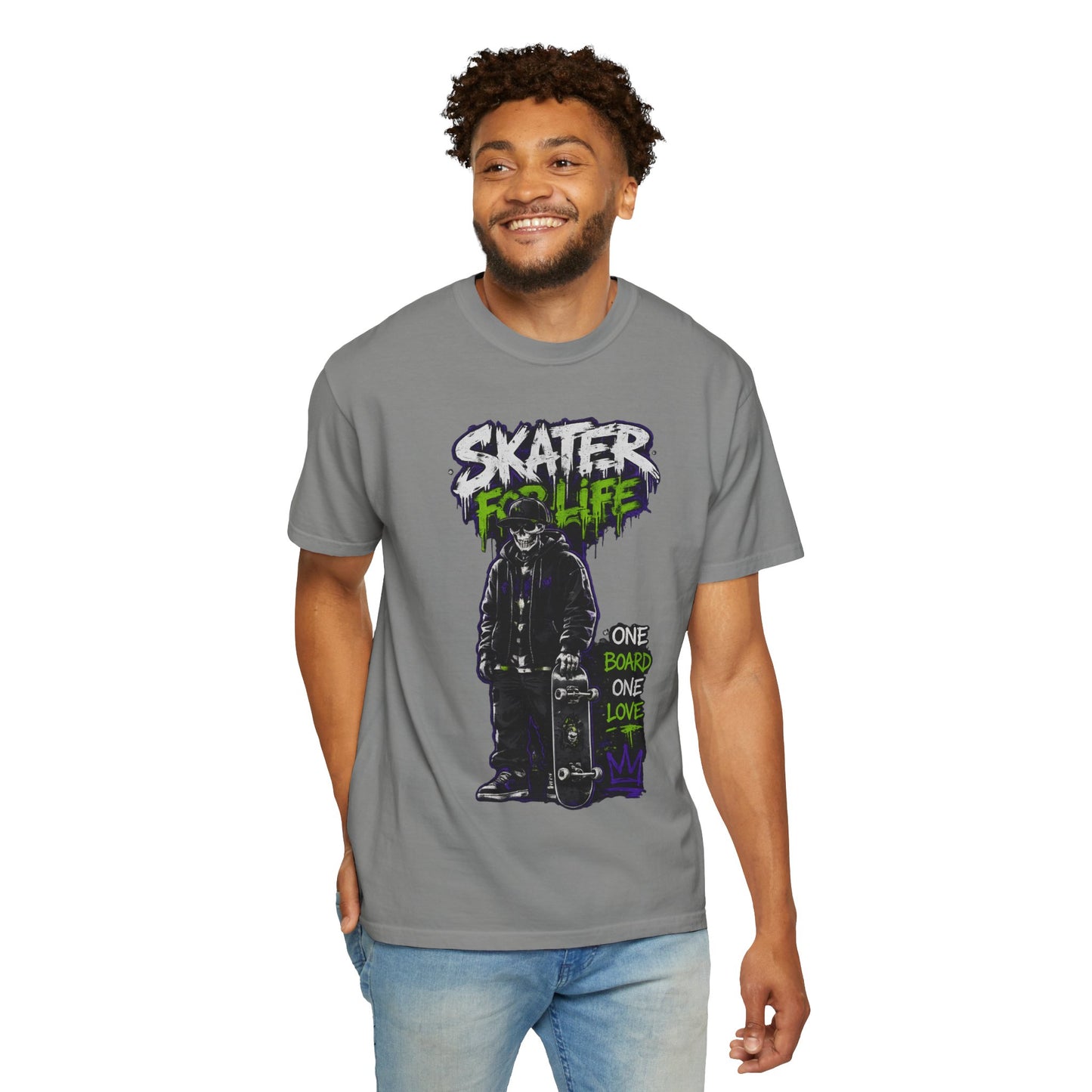 Skater for Life T-Shirt — One Board One Love Skateboard Graphic Tee