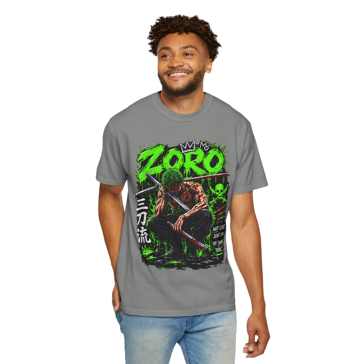 Zoro Anime Graphic T-Shirt — 'Not Lost, Just On My Own Path' Design