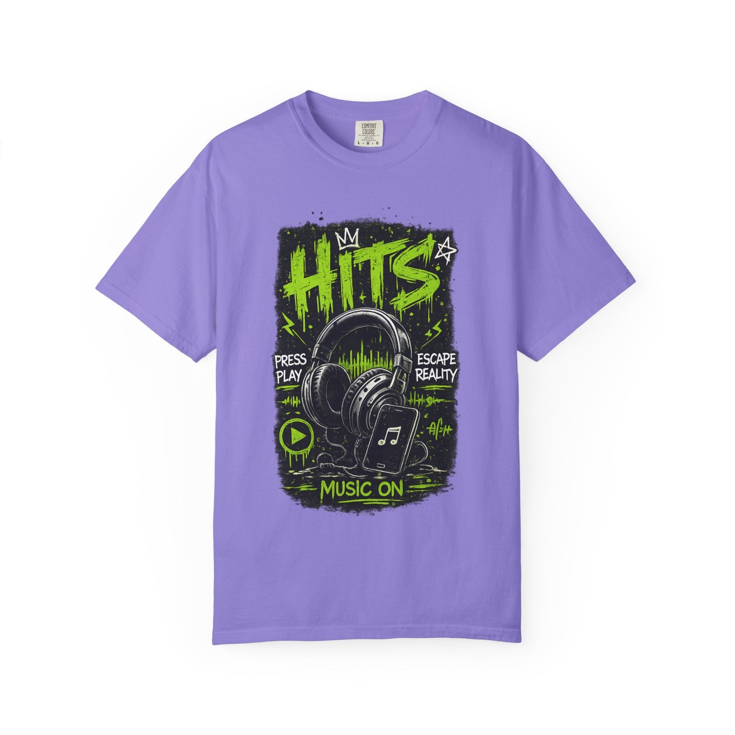 Hits Headphones Graphic T-Shirt — Music On Streetwear Tee